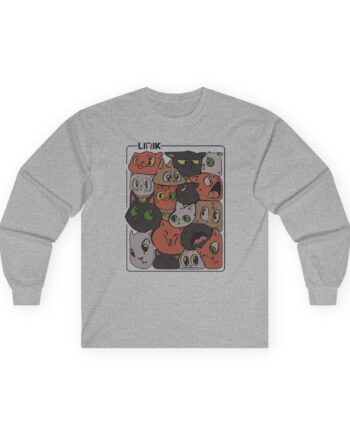 Lirik Squished Cat Jar Unisex Ultra Cotton Long Sleeve Tee