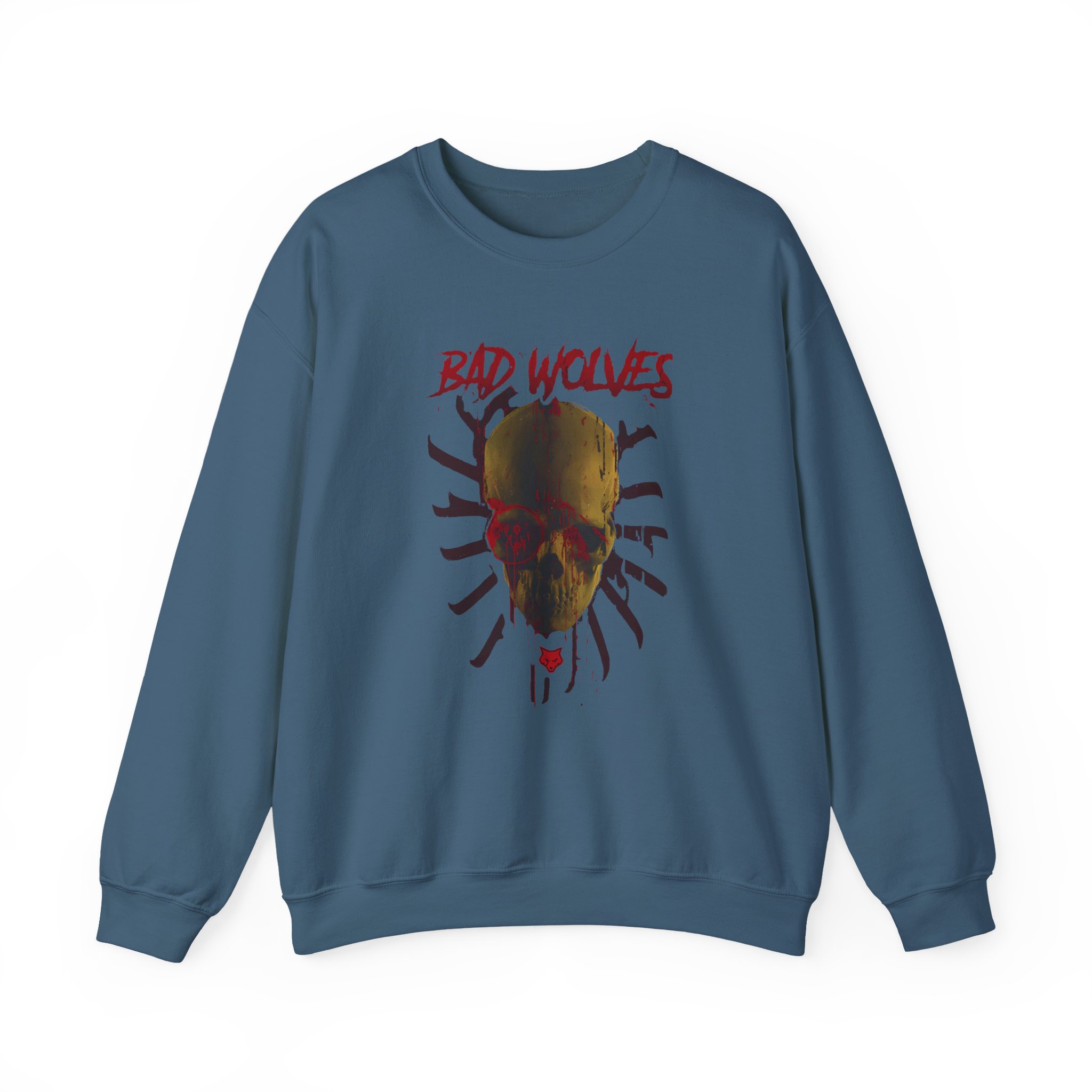 Bad Wolves Bloody Skull Unisex Heavy Blendâ„¢ Crewneck Sweatshirt