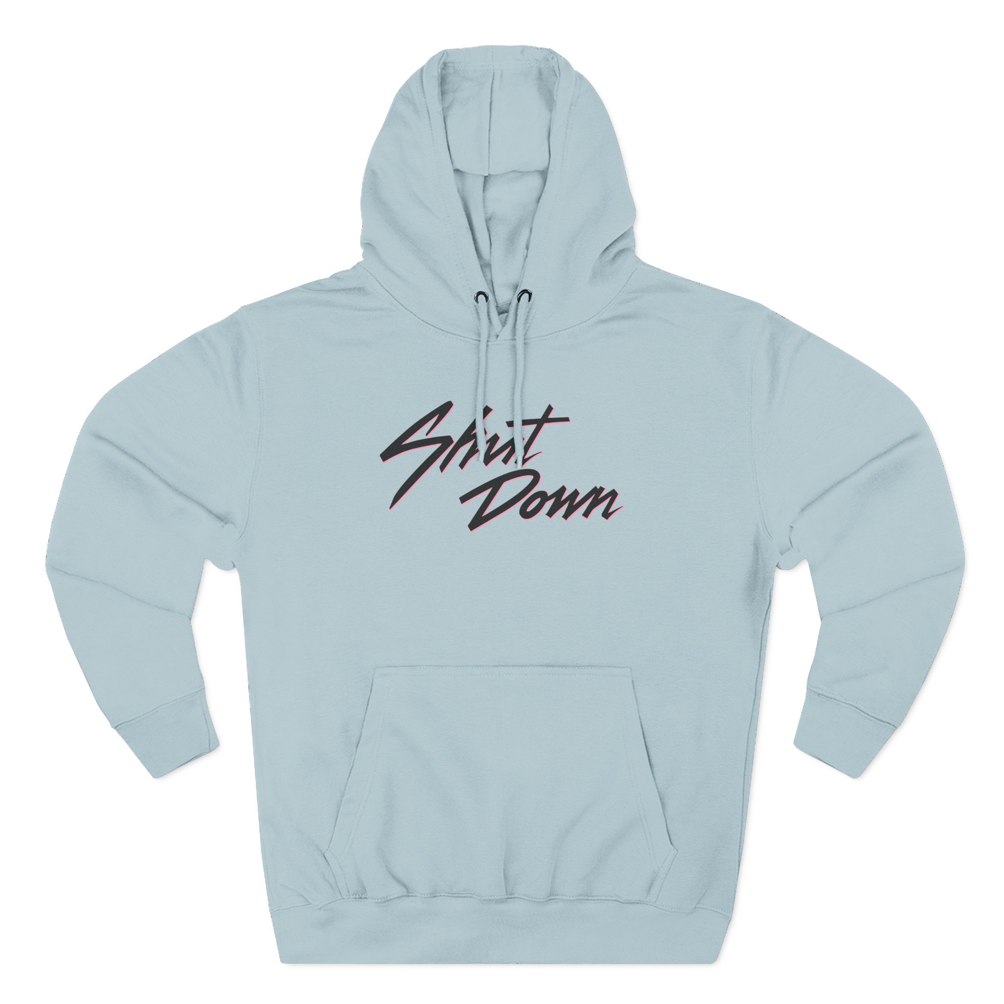 B Shut Down Three-Panel Fleece Hoodie