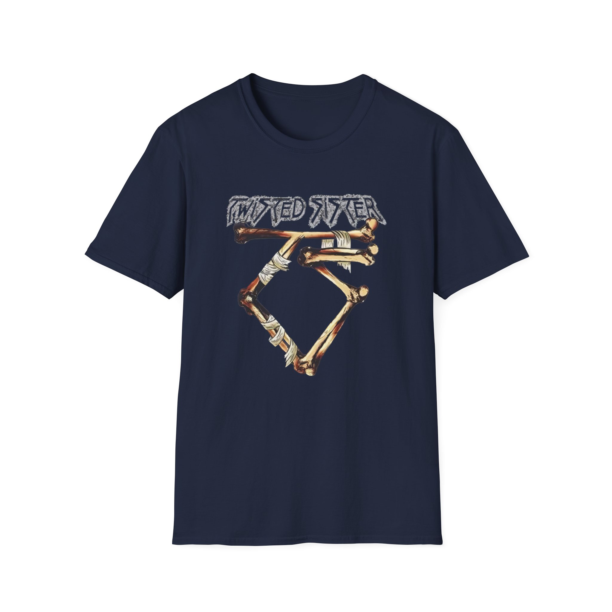 Popfunk Twisted Sister Bone Logo Unisex Softstyle T-Shirt
