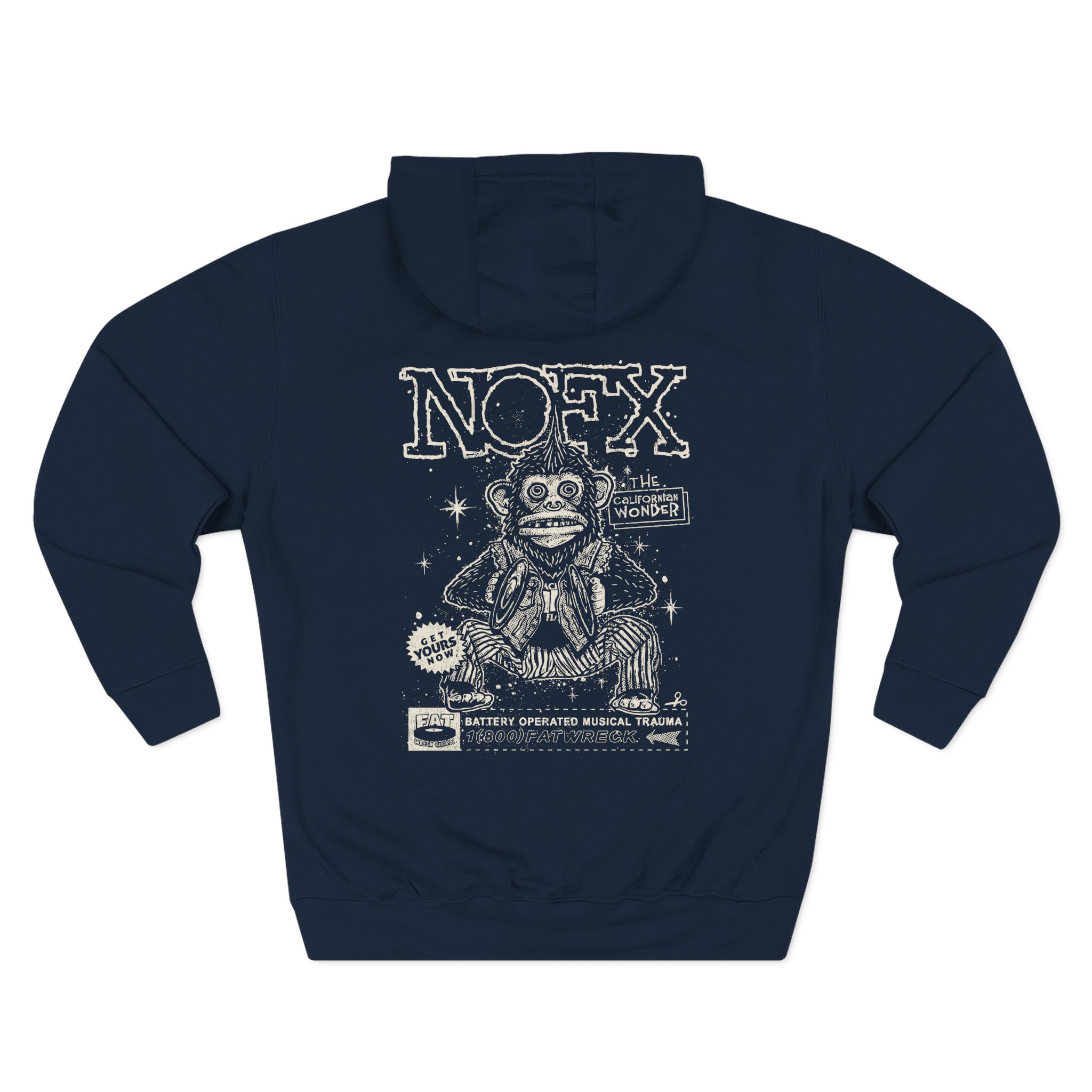 Nofx Chimp Three-Panel Fleece Hoodie