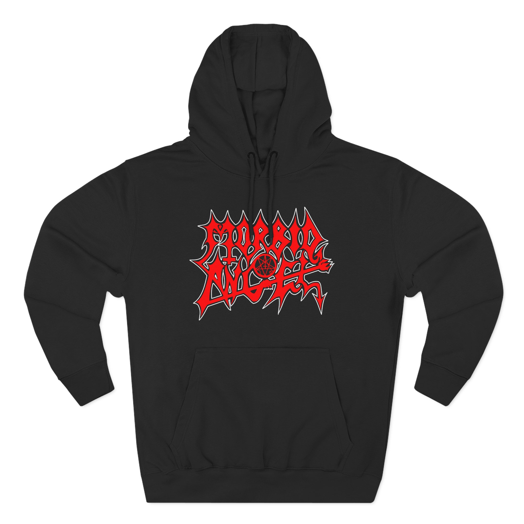 Morbid Angel Red Logo Three-Panel Fleece Hoodie