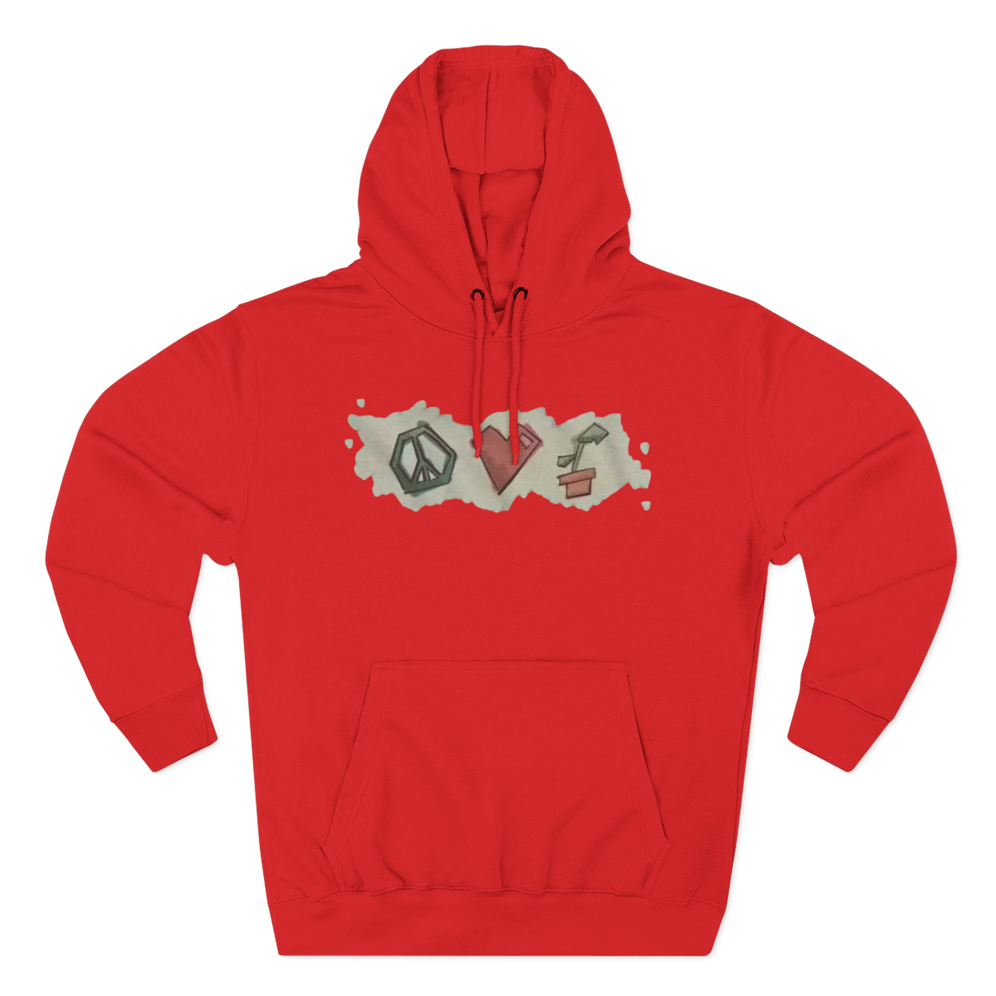 Mumbo Jumbo Peace, Love and Plants Three-Panel Fleece Hoodie