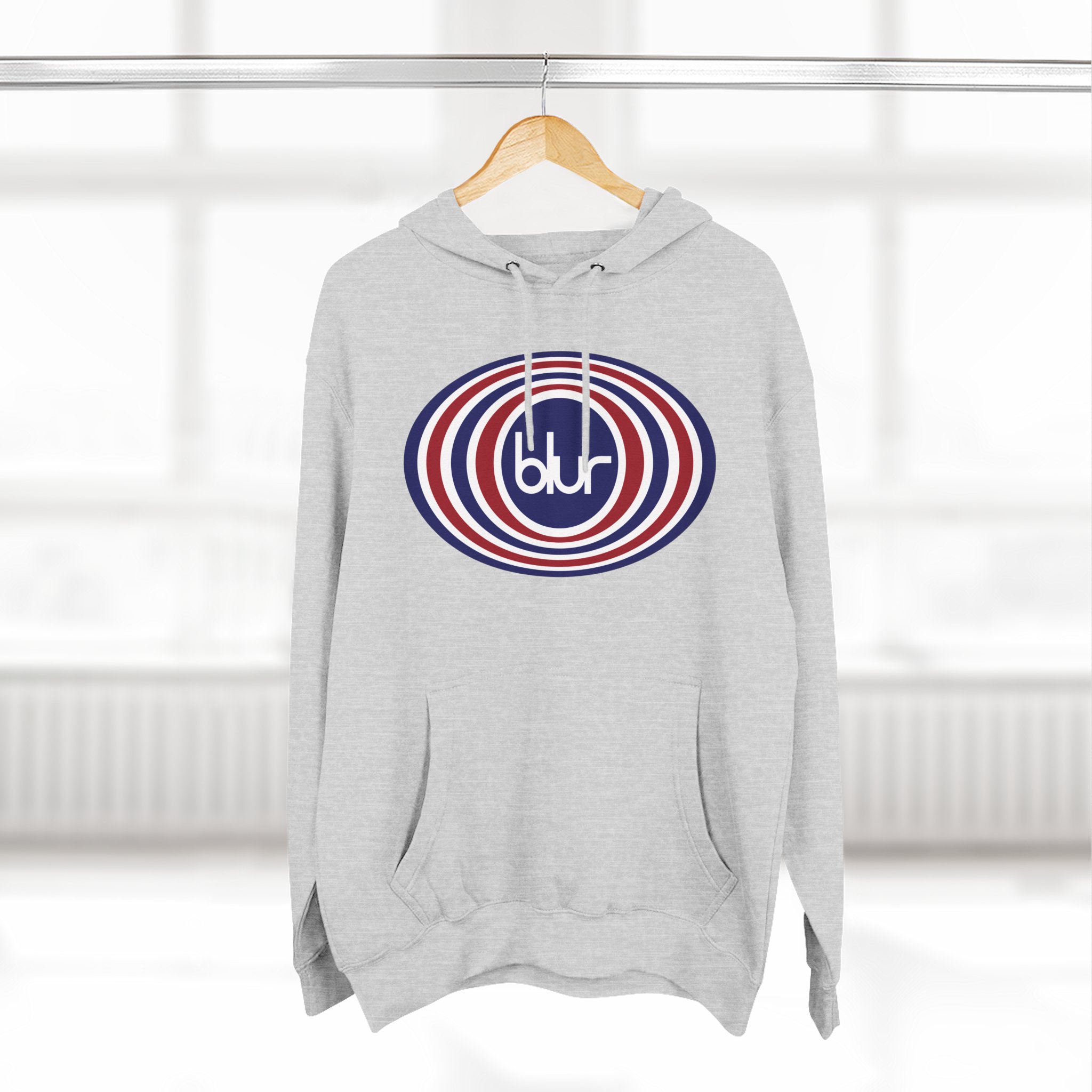 Blur Three-Panel Fleece Hoodie