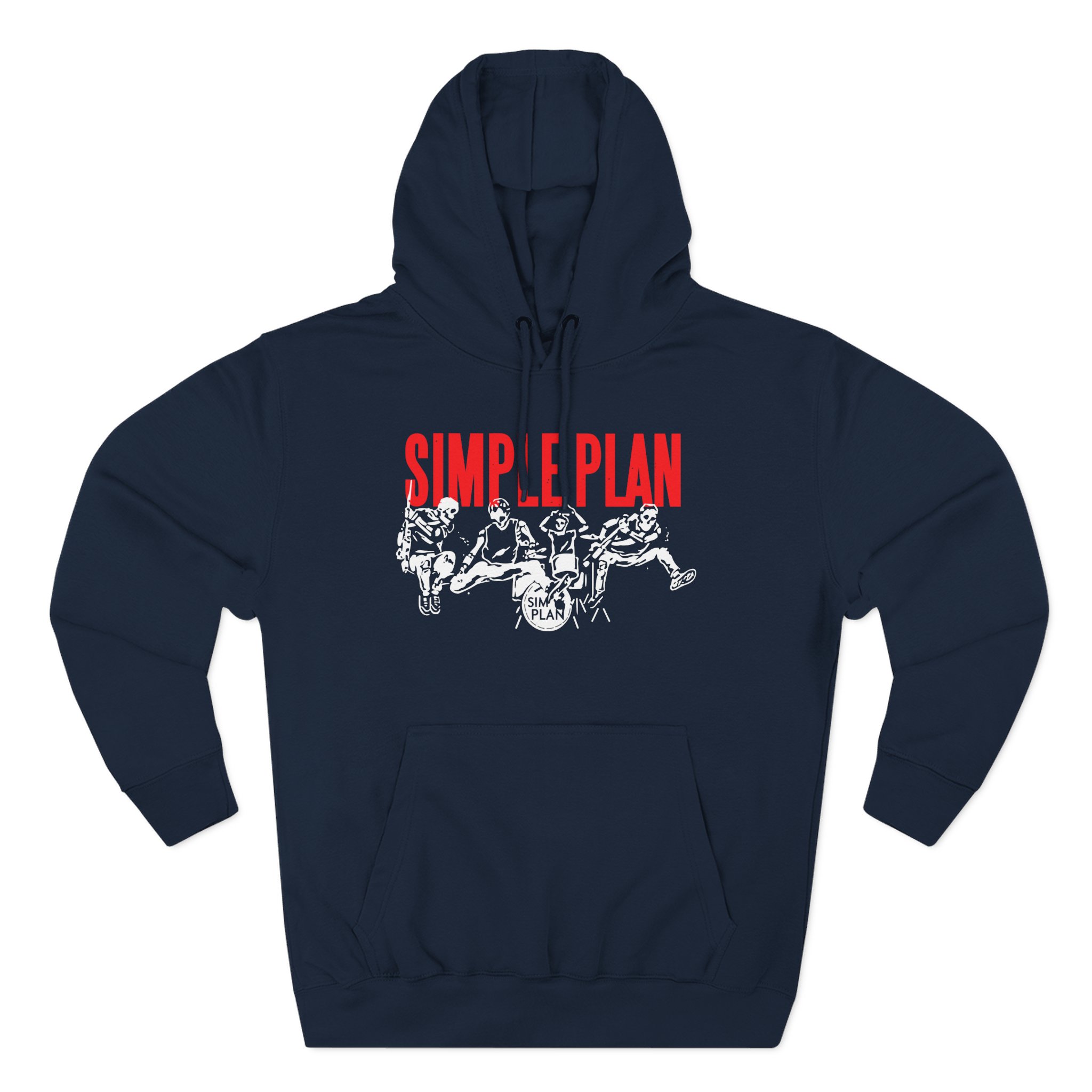 Simple Plan Live Skeleton Three-Panel Fleece Hoodie