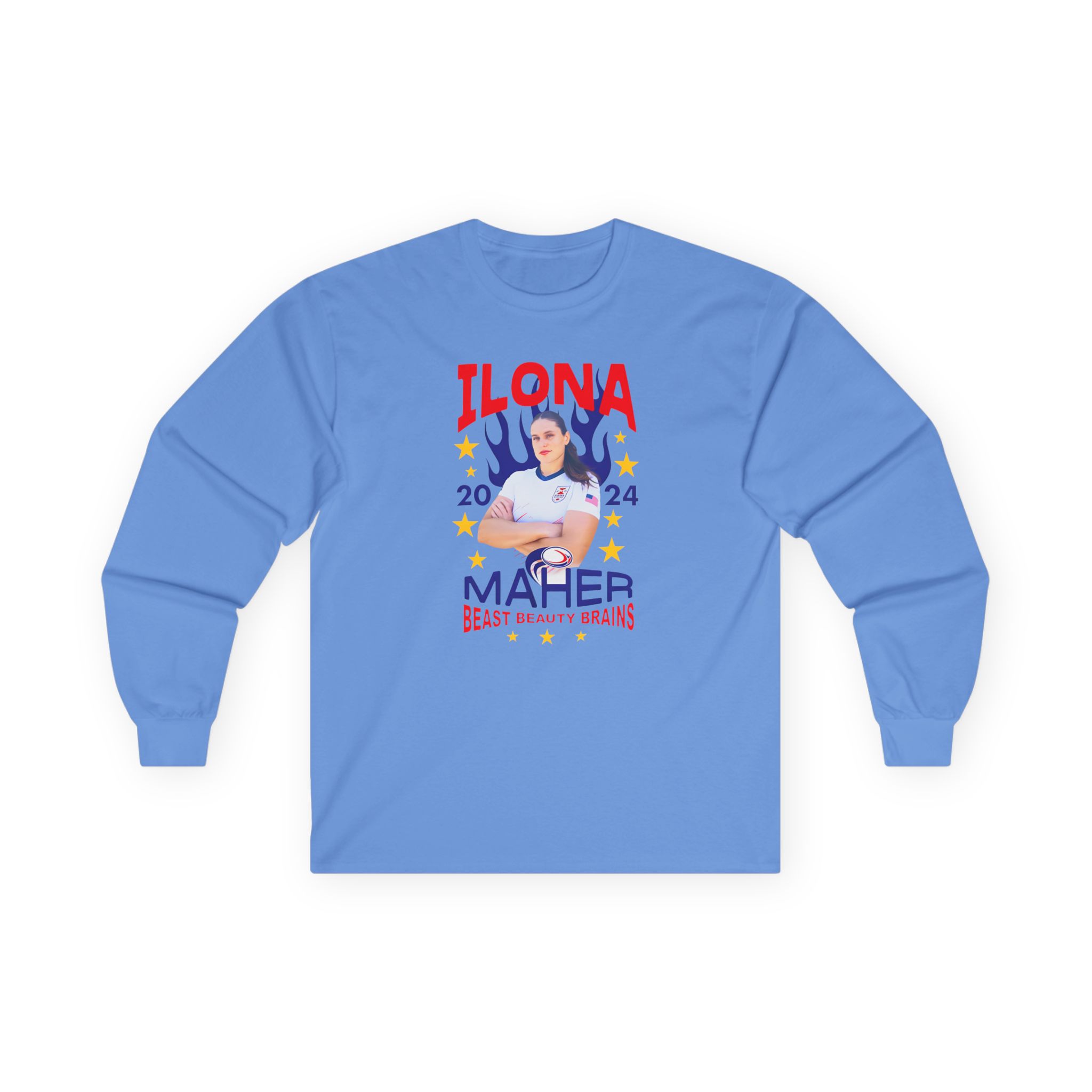 Ilona Maher Spangled Banner Unisex Ultra Cotton Long Sleeve Tee