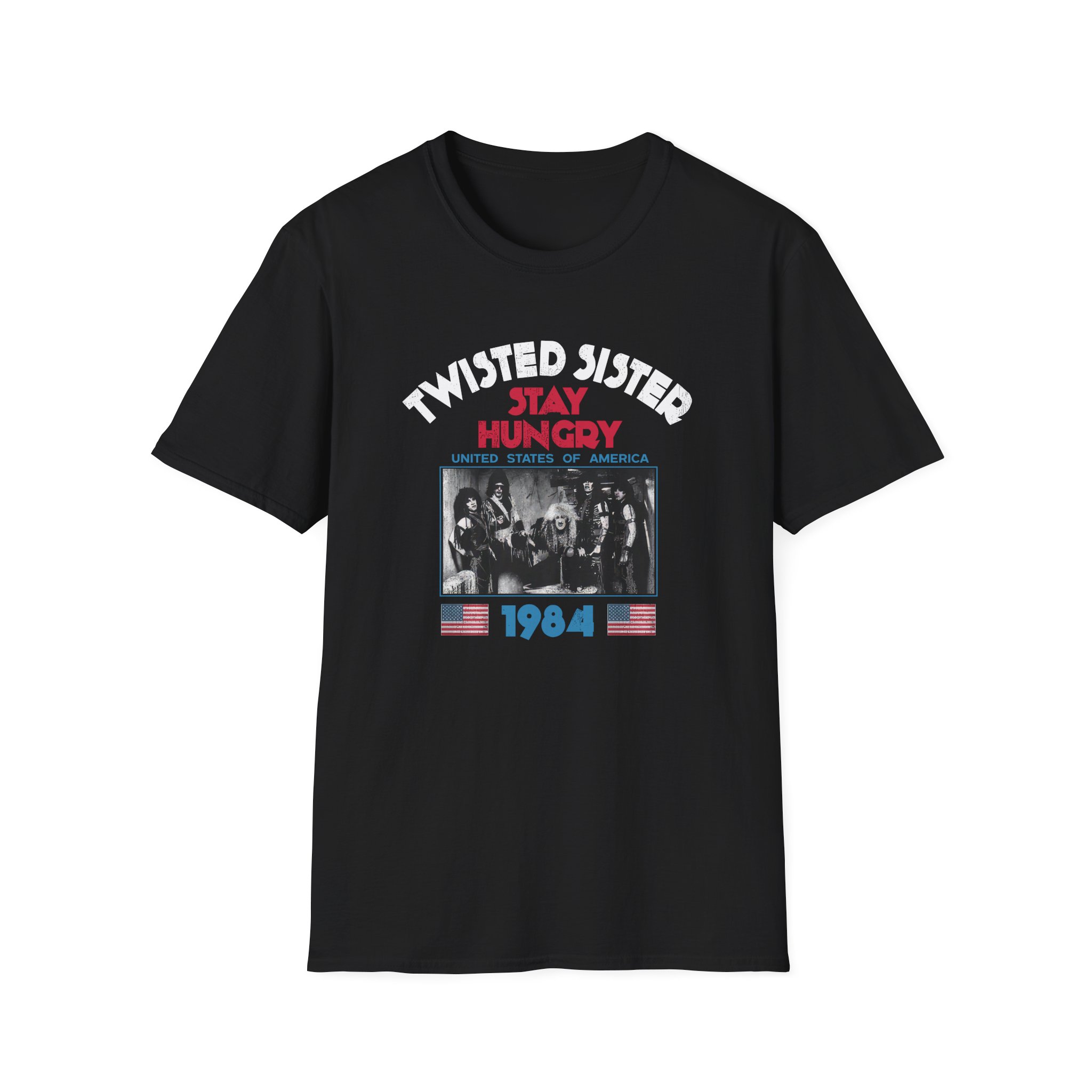 1984 Stay Hungry Tour Twisted Sister Unisex Softstyle T-Shirt