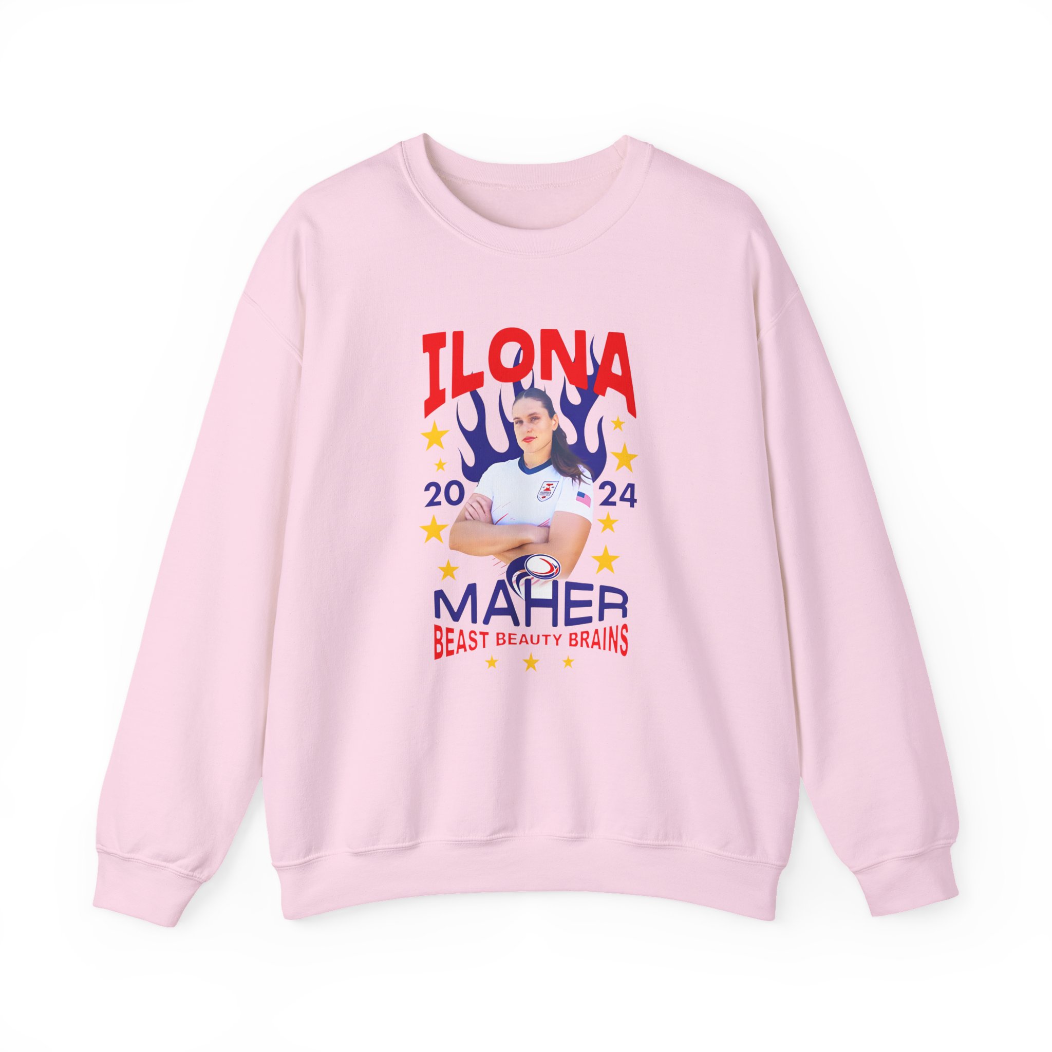 Ilona Maher Spangled Banner Unisex Heavy Blendâ„¢ Crewneck Sweatshirt