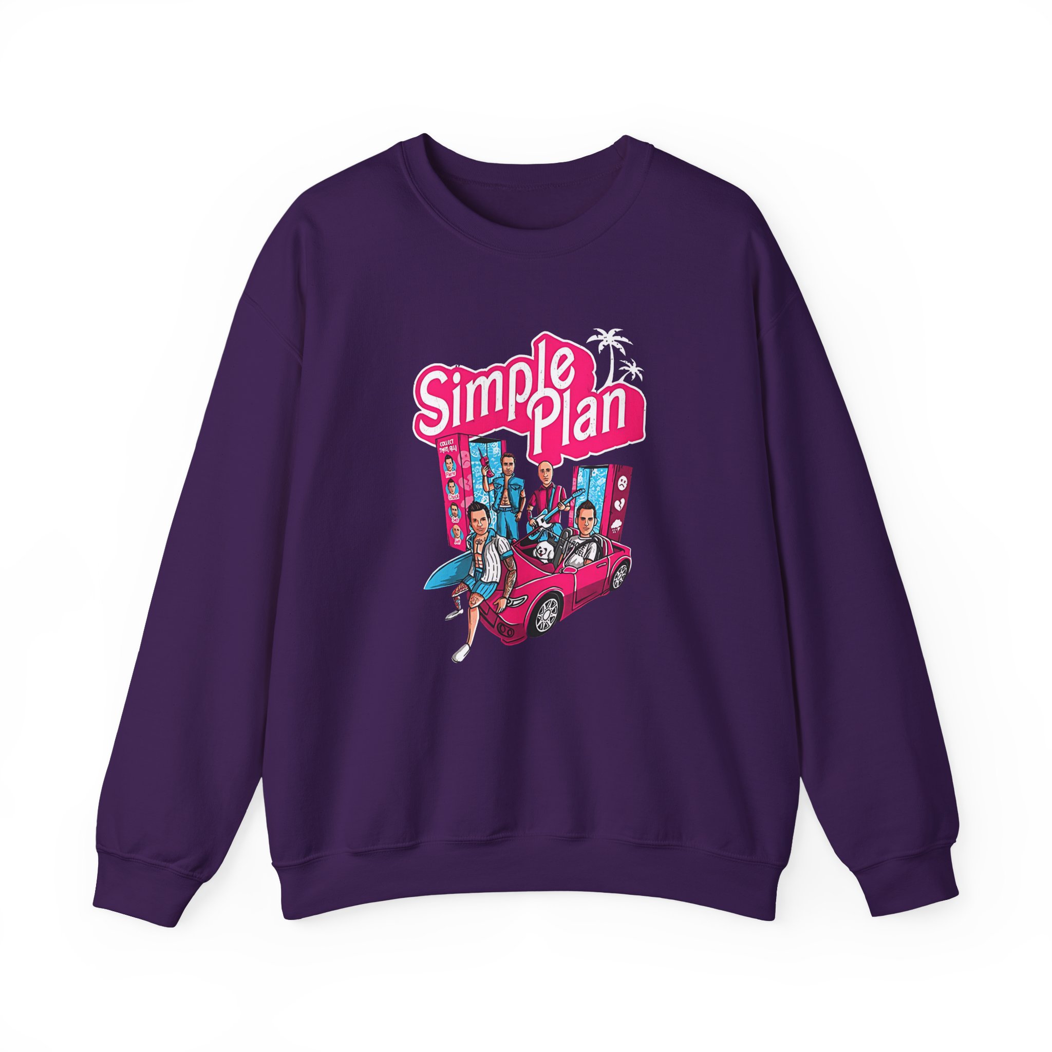 Simple Plan Dolls and Car Unisex Heavy Blendâ„¢ Crewneck Sweatshirt