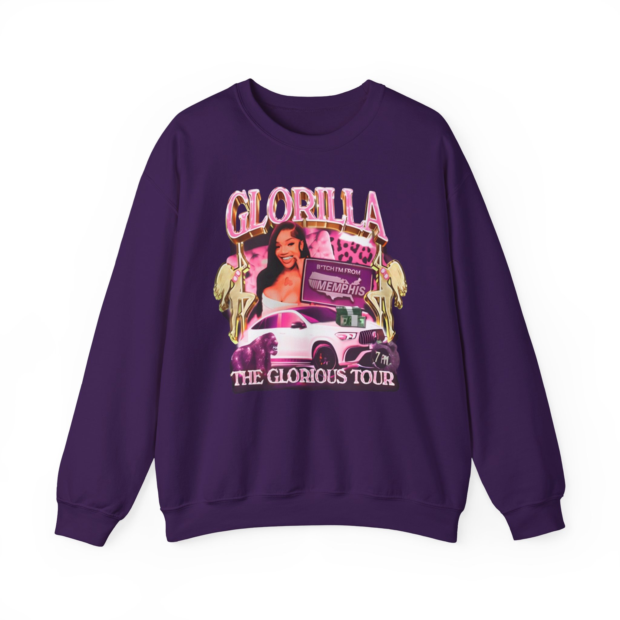 Glorilla Glorious Tour From Memphis Unisex Heavy Blendâ„¢ Crewneck Sweatshirt