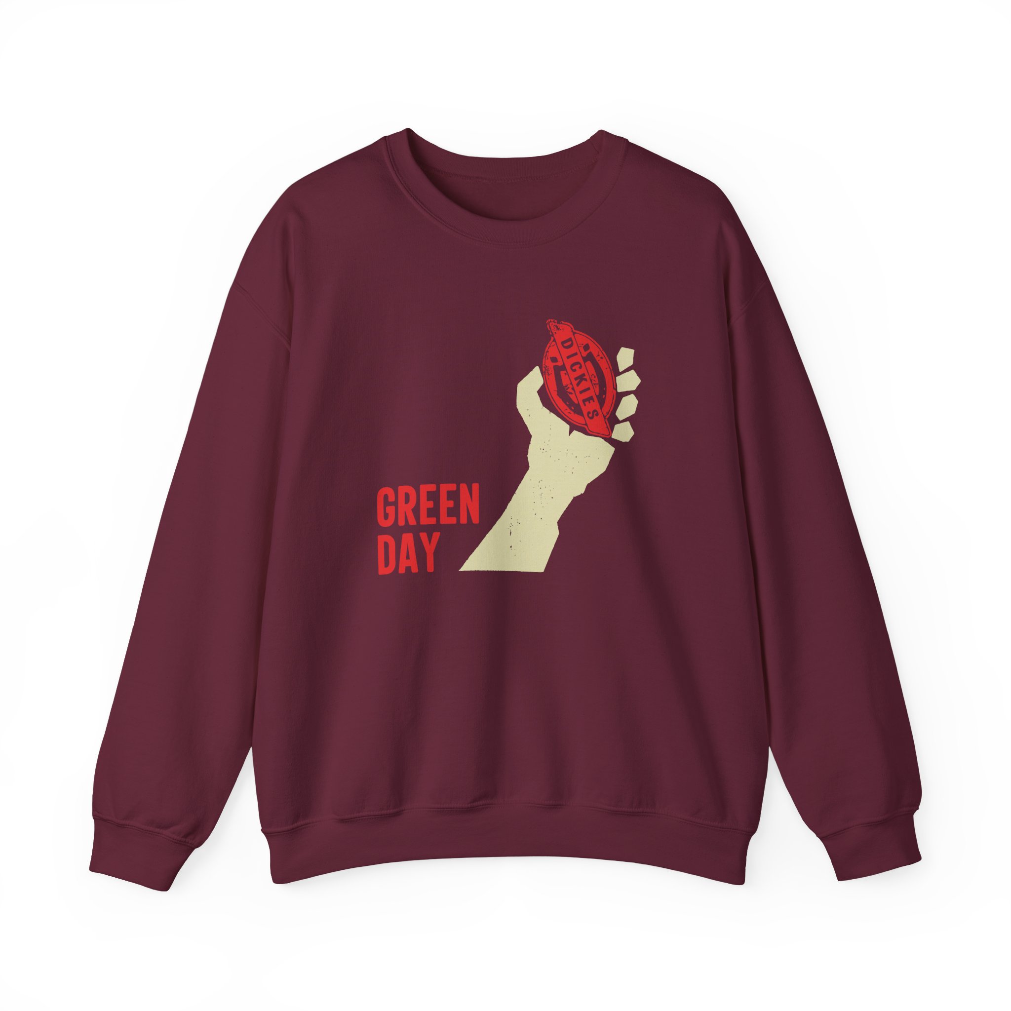 Green Day Dickies Heart Grenade Unisex Heavy Blendâ„¢ Crewneck Sweatshirt