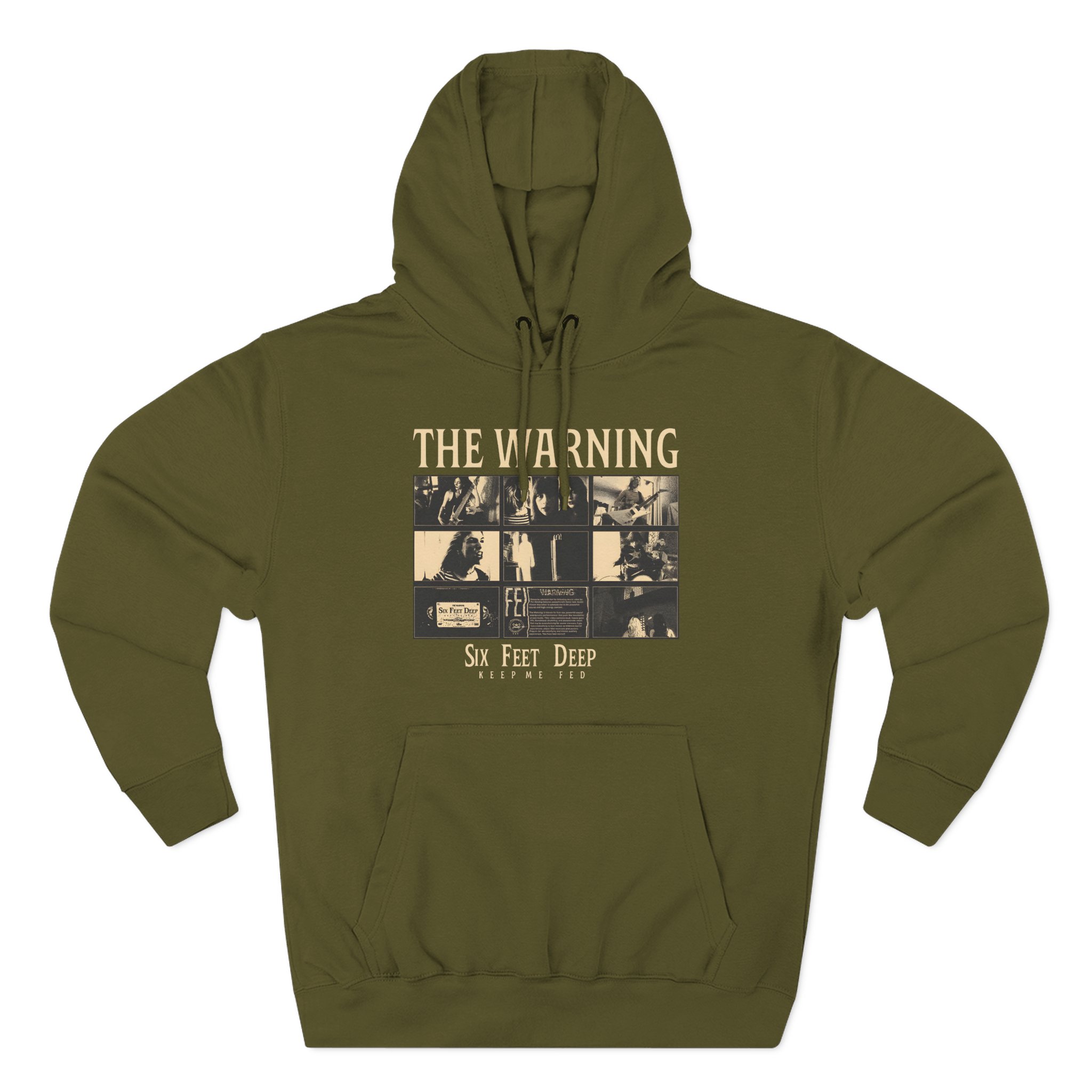 The Warning Six Feet Deep Three-Panel Fleece Hoodie