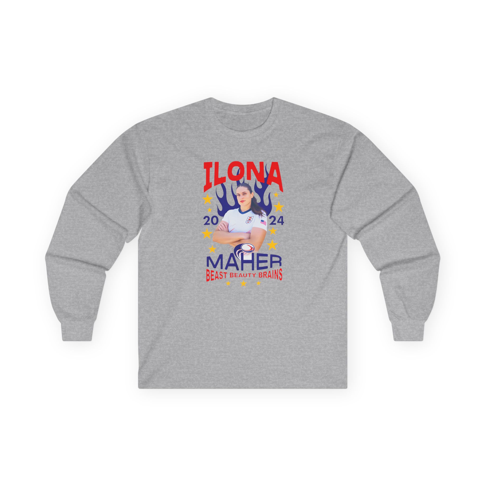 Ilona Maher Spangled Banner Unisex Ultra Cotton Long Sleeve Tee
