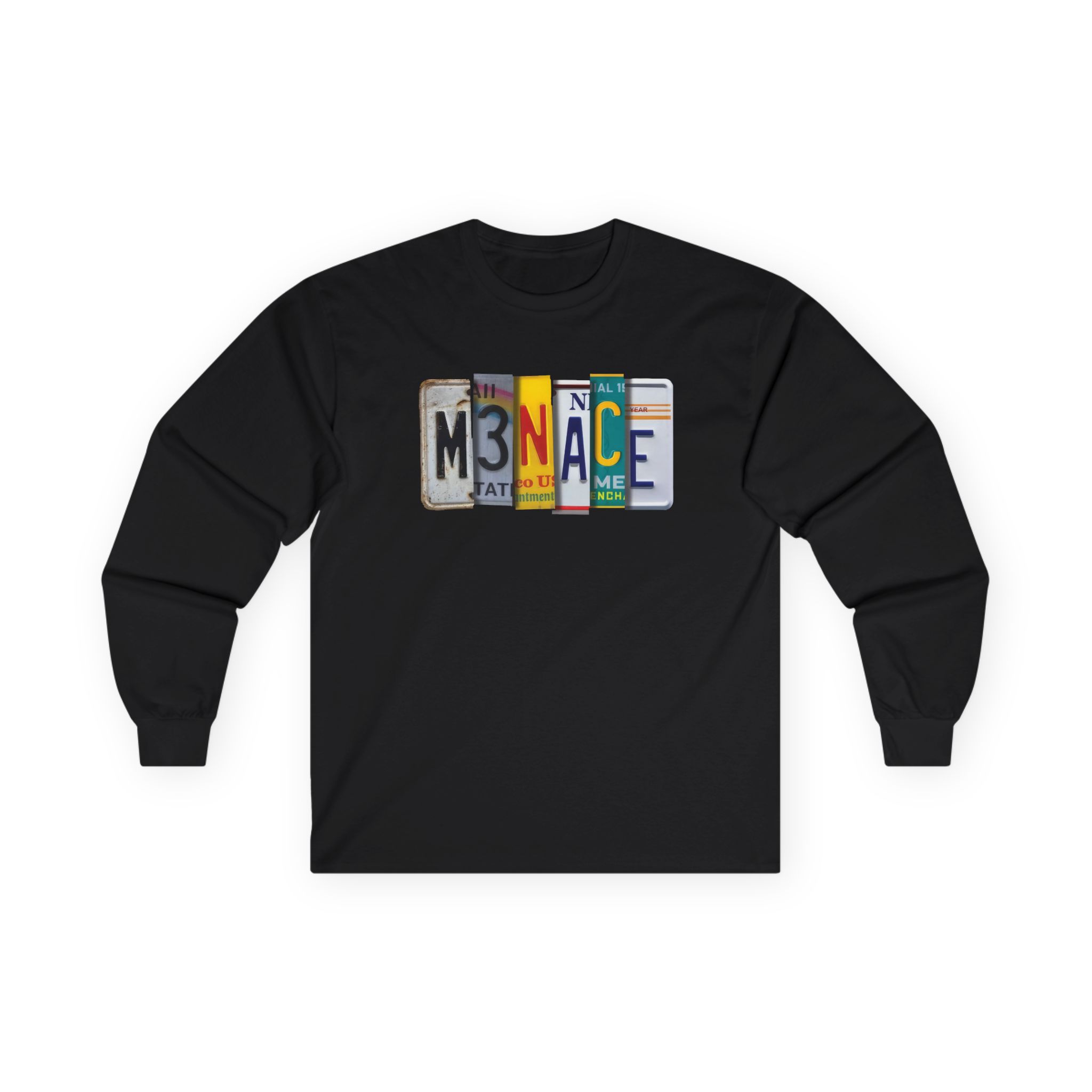 Kanel Joseph Menace License Plate Unisex Ultra Cotton Long Sleeve Tee