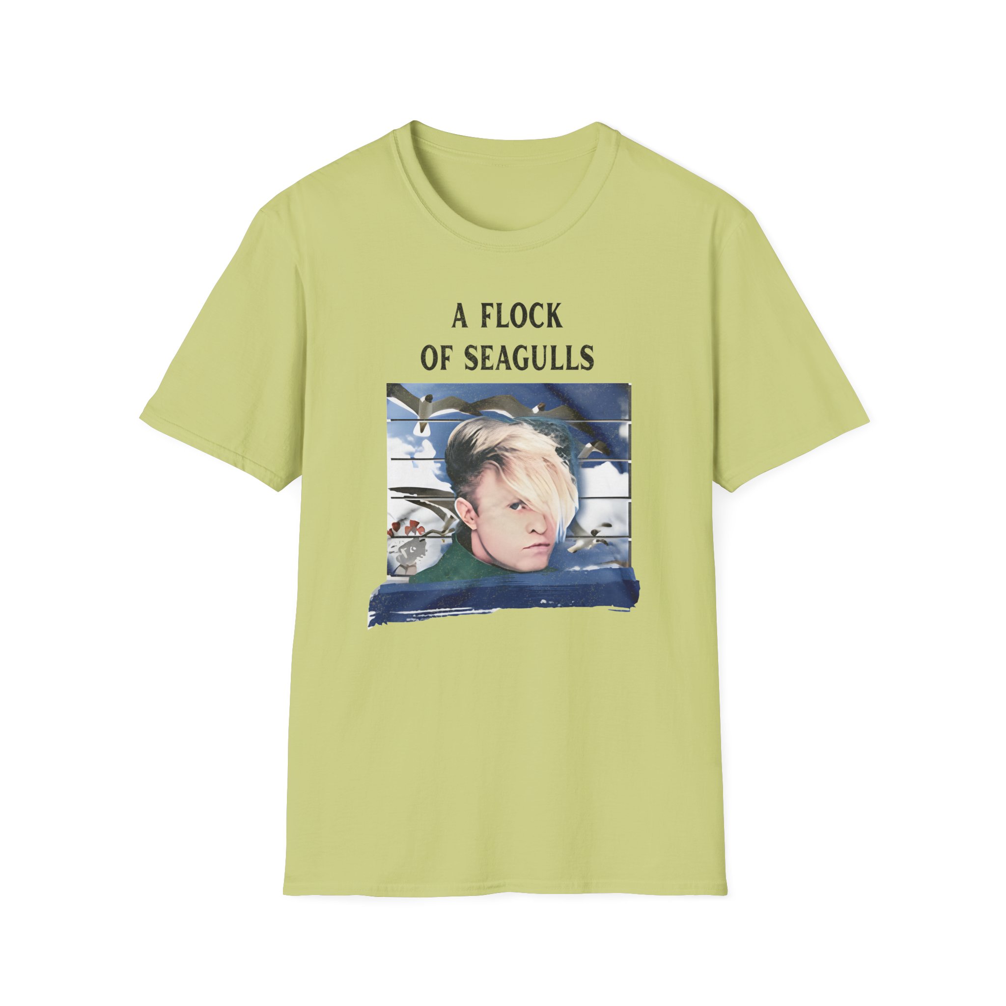 A Flock of Seagulls Birds in Flight Unisex Softstyle T-Shirt