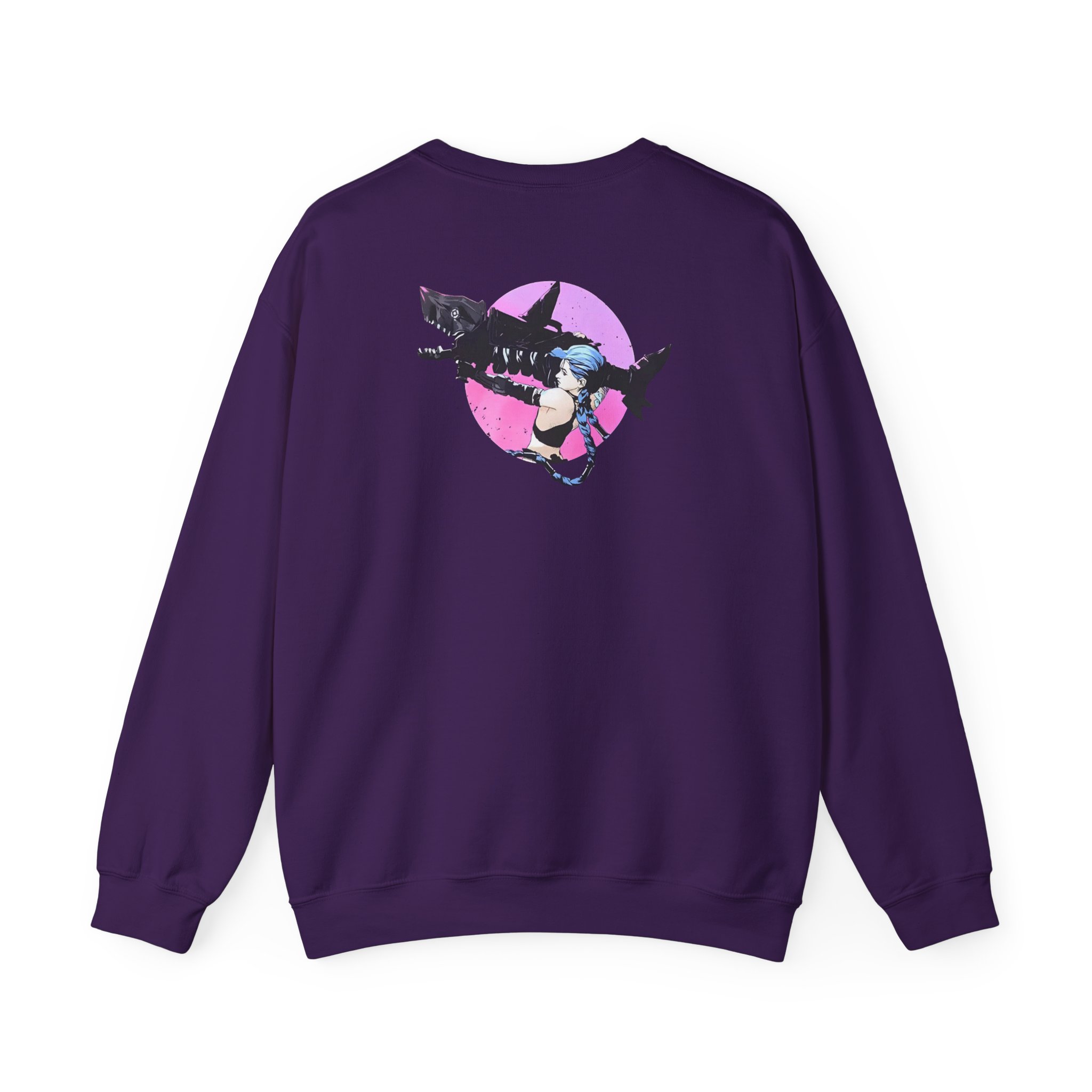 Jinx Arcane Gun Unisex Heavy Blendâ„¢ Crewneck Sweatshirt