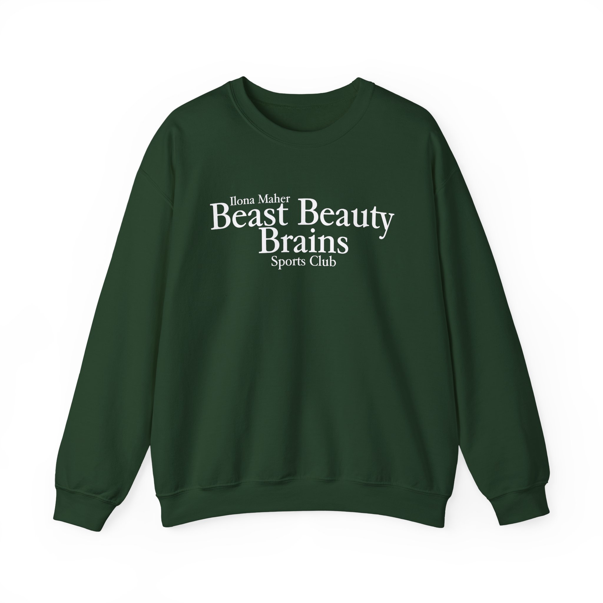 Ilona Maher Beast Beauty Brains Sports Club Unisex Heavy Blendâ„¢ Crewneck Sweatshirt