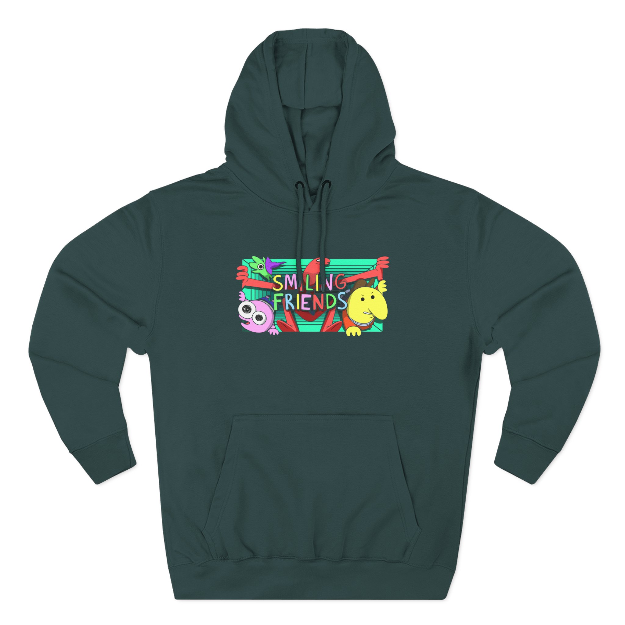 Smiling Friends Three-panel Fleece Hoodie