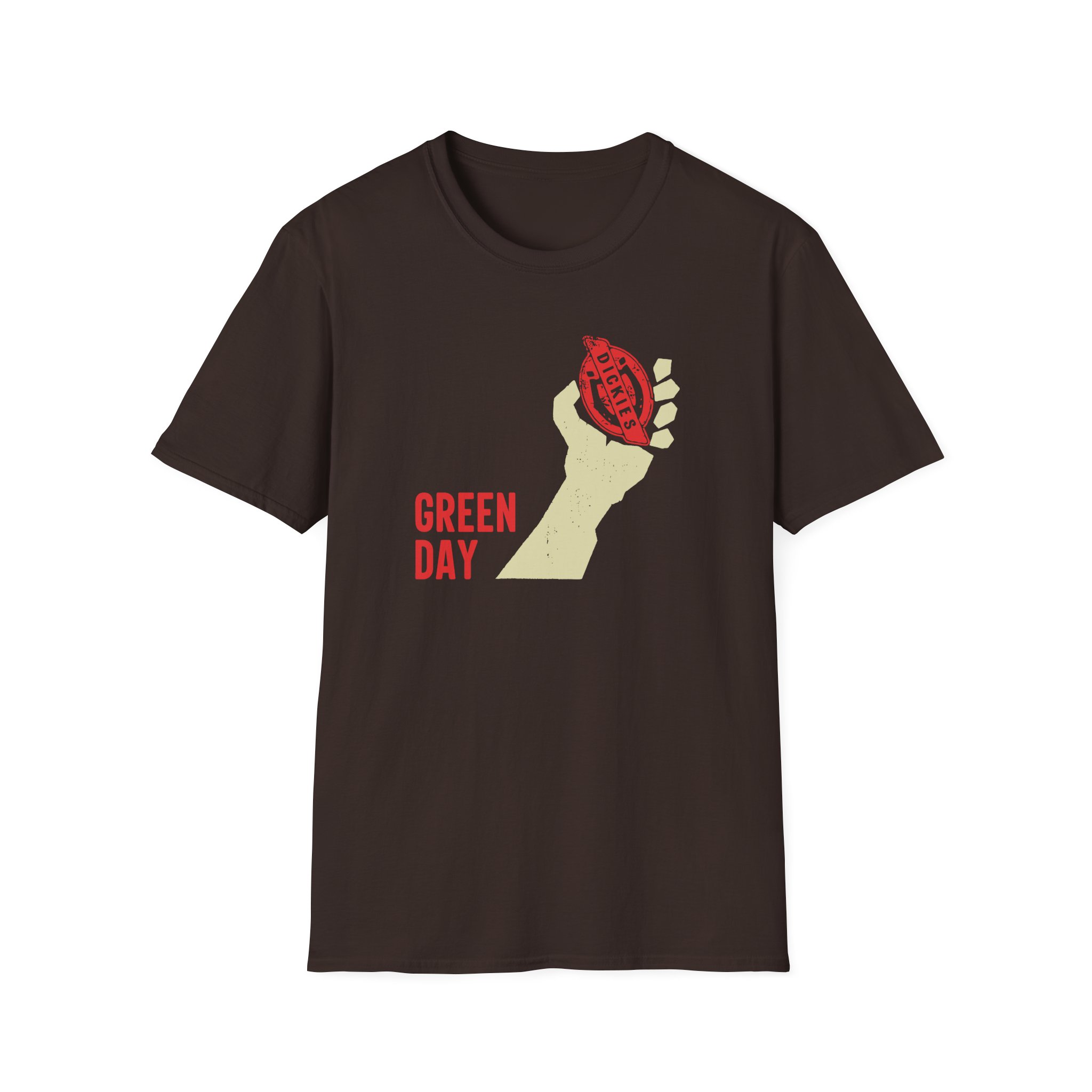 Green Day Dickies Heart Grenade Unisex Softstyle T-Shirt