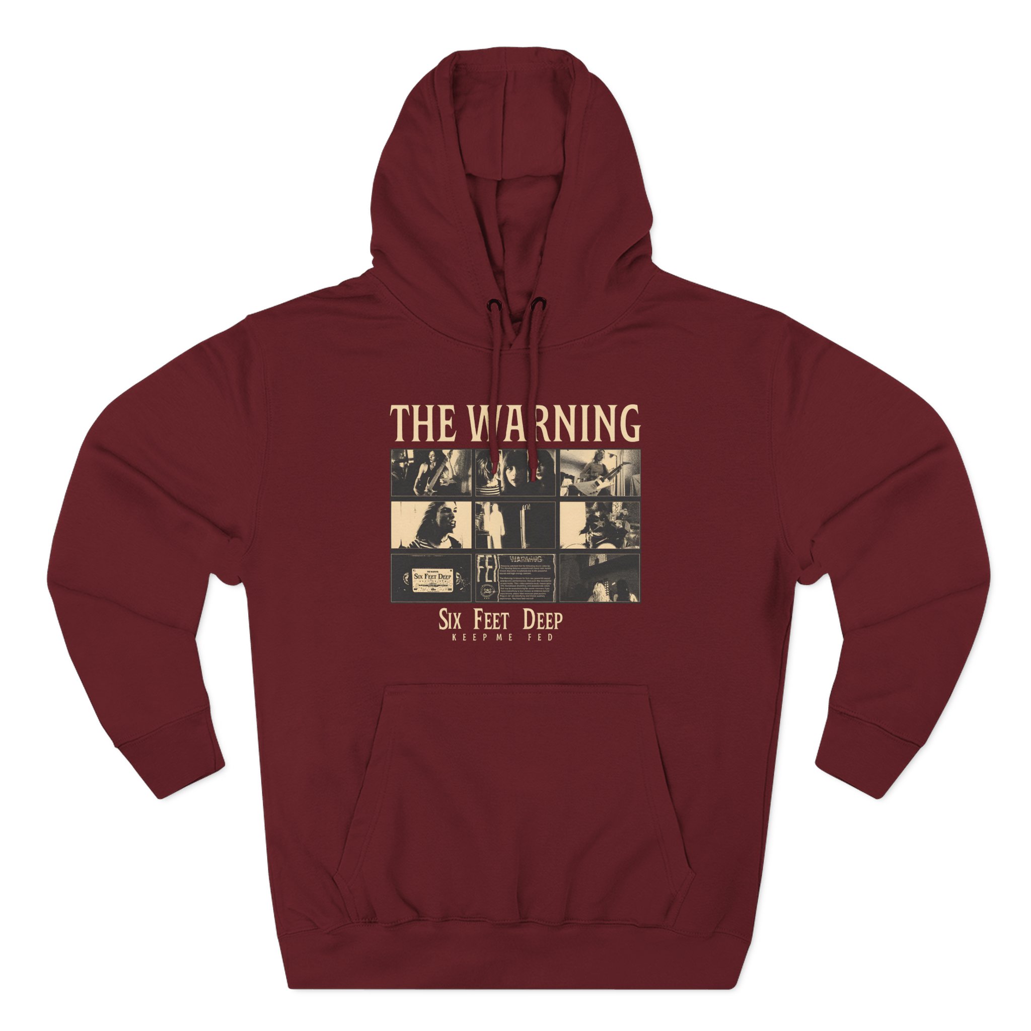 The Warning Six Feet Deep Three-Panel Fleece Hoodie