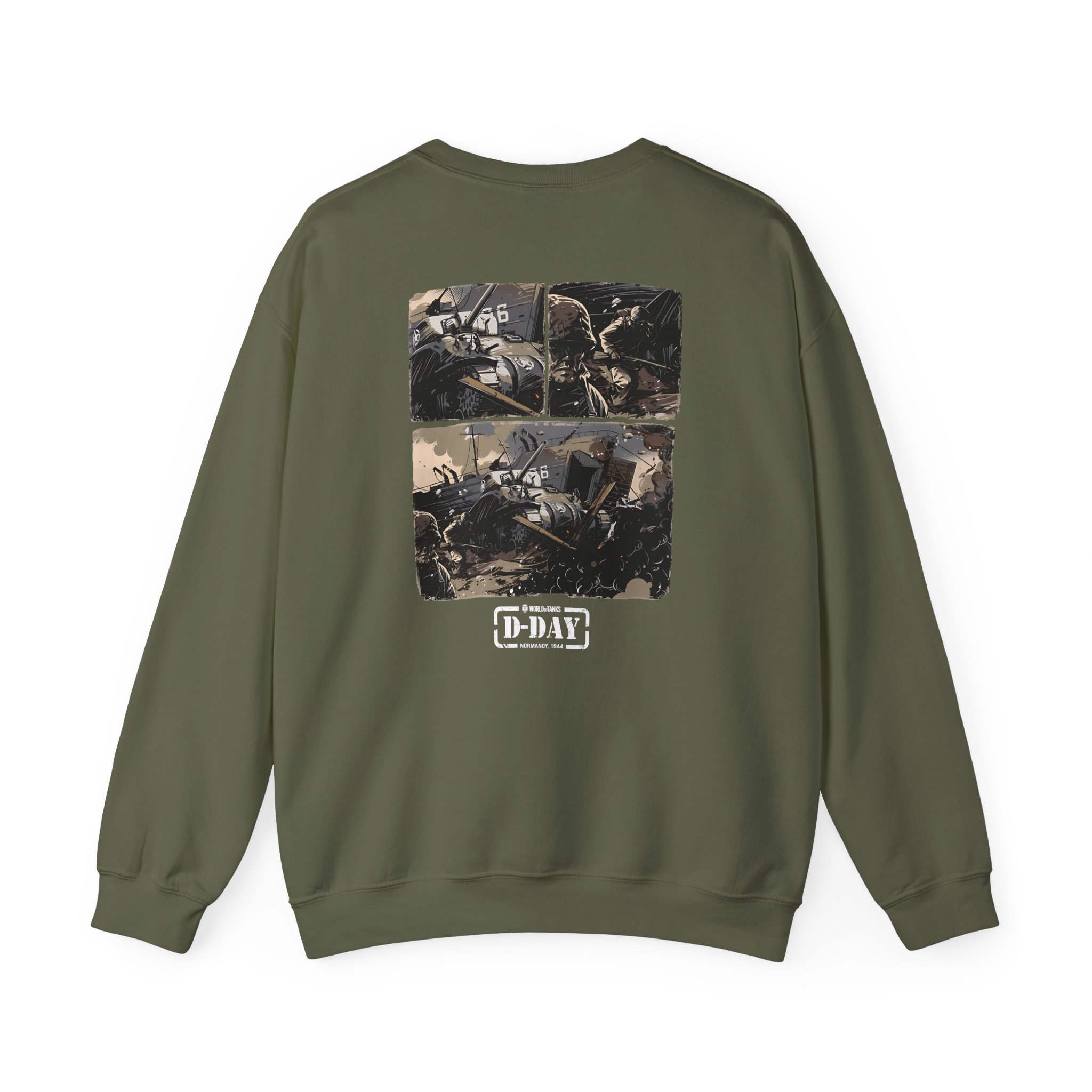 World of Tank Wot D-day Fury Storm Unisex Heavy Blendâ„¢ Crewneck Sweatshirt