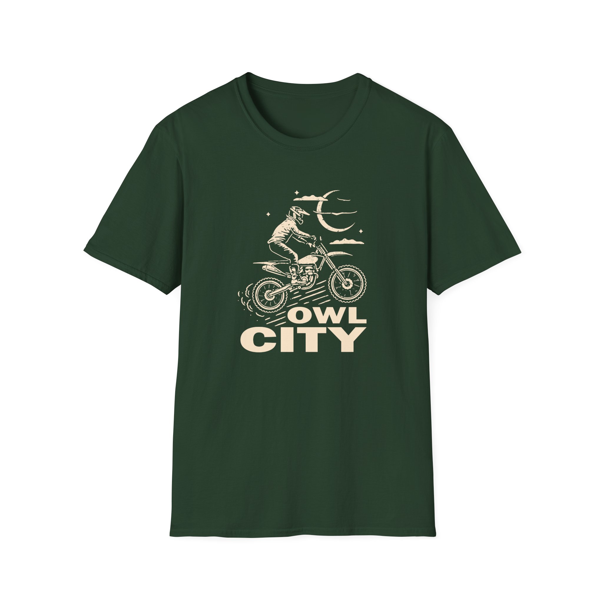 Owl City Motorcycle Puff Unisex Softstyle T-Shirt