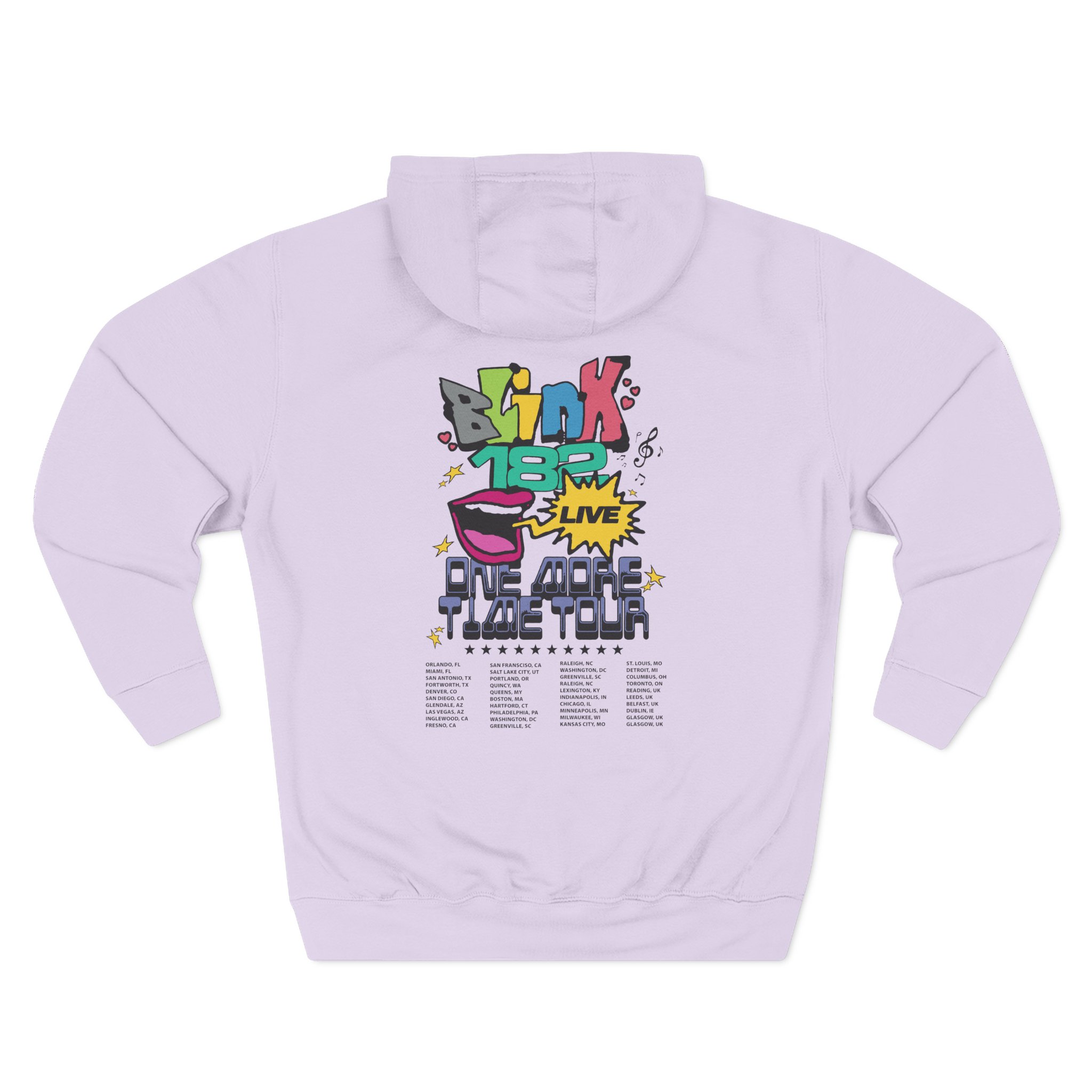 Blink 182 One More Time Tour Three-Panel Fleece Hoodie