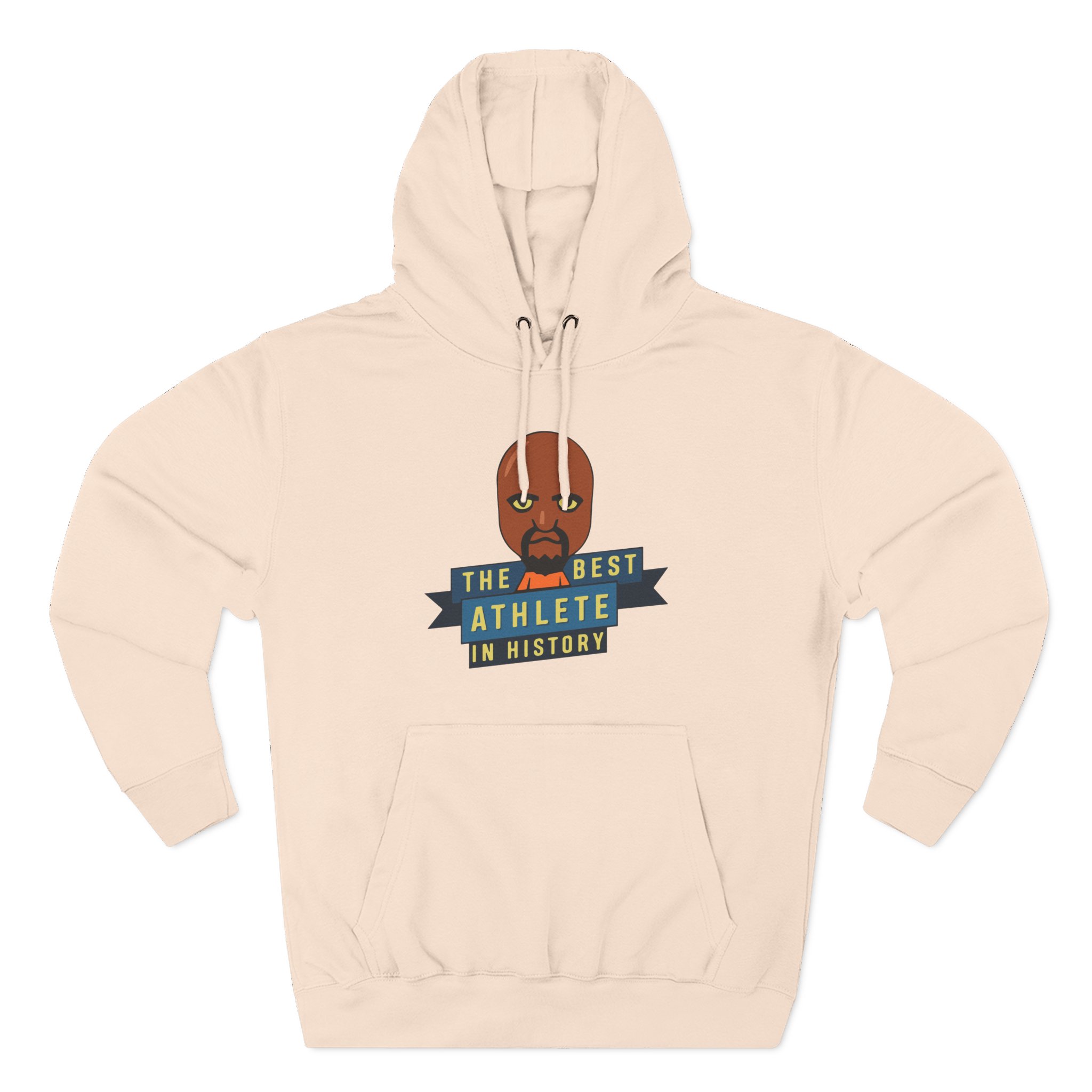 Poofesure the best athlete in history Three-Panel Fleece Hoodie
