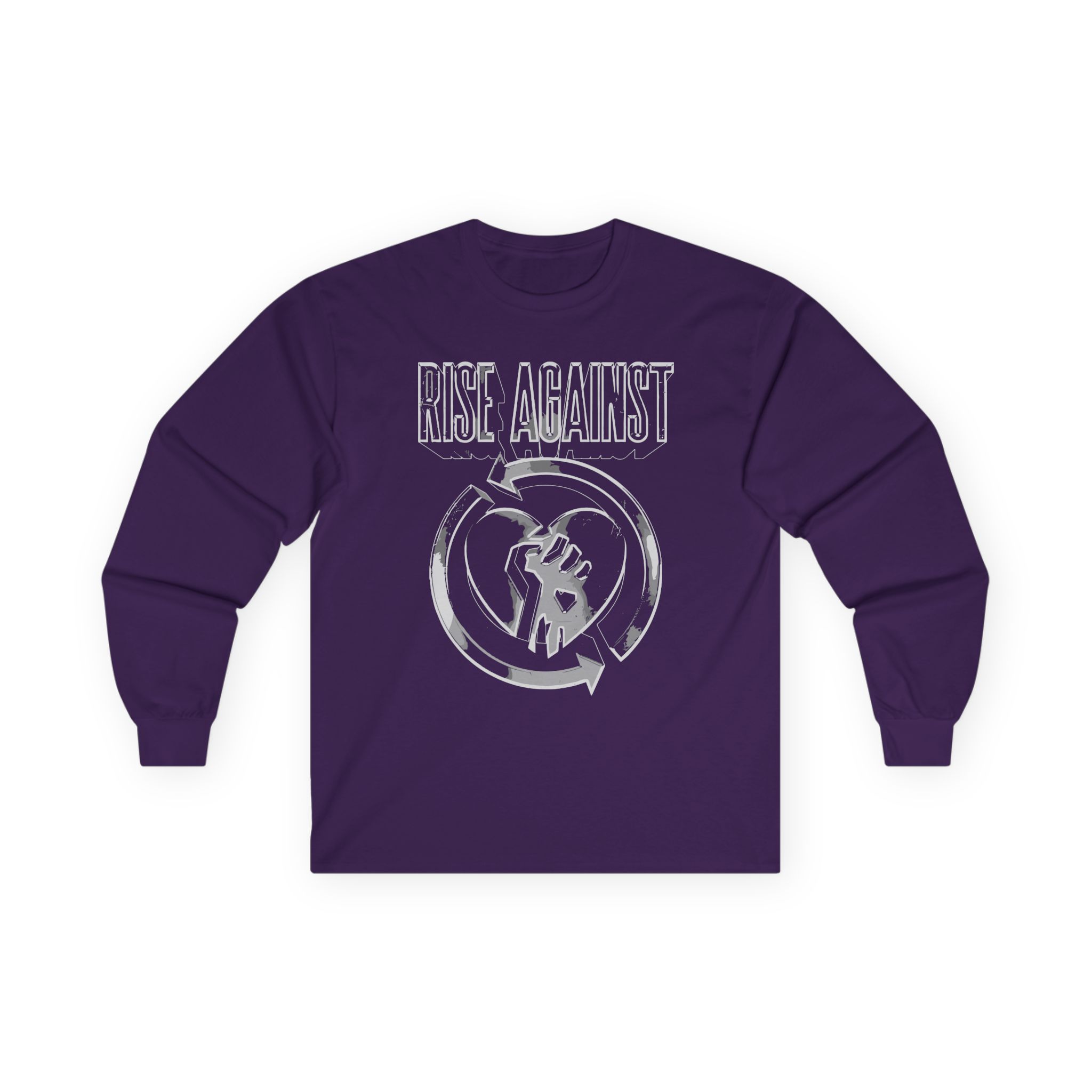 Rise Against Heartfist Logo 3d Unisex Ultra Cotton Long Sleeve Tee