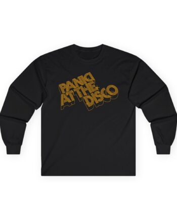 Panic at the Disco 3-d Gold Logo Unisex Ultra Cotton Long Sleeve Tee