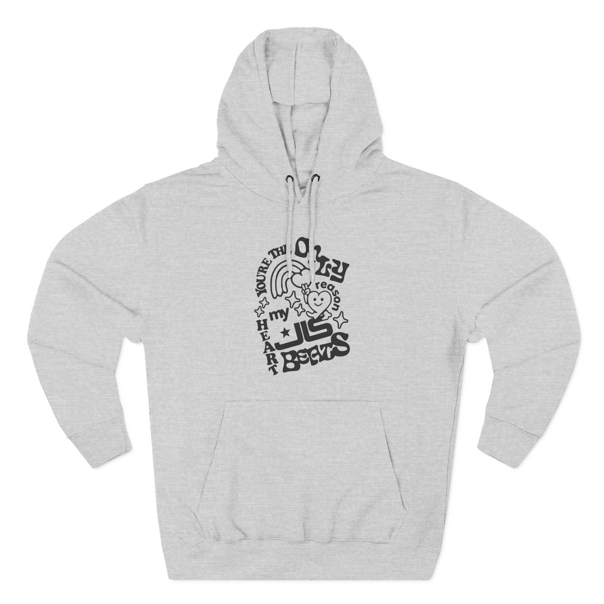 JLS Heart Beats Three-Panel Fleece Hoodie