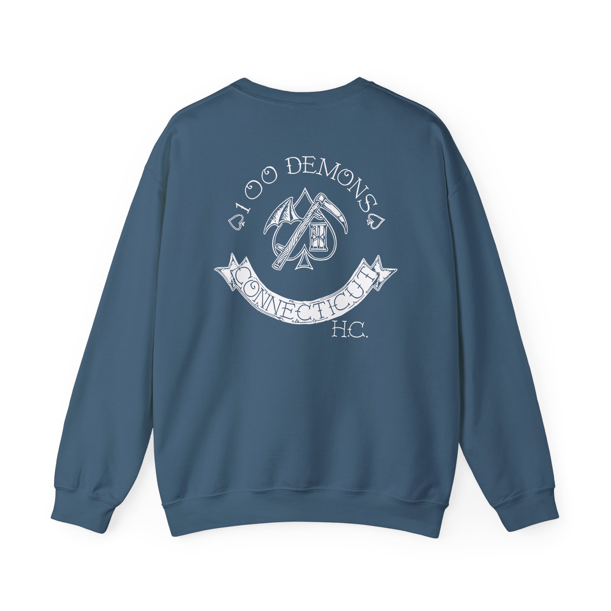 100 Demons Spade Sickle Unisex Heavy Blendâ„¢ Crewneck Sweatshirt
