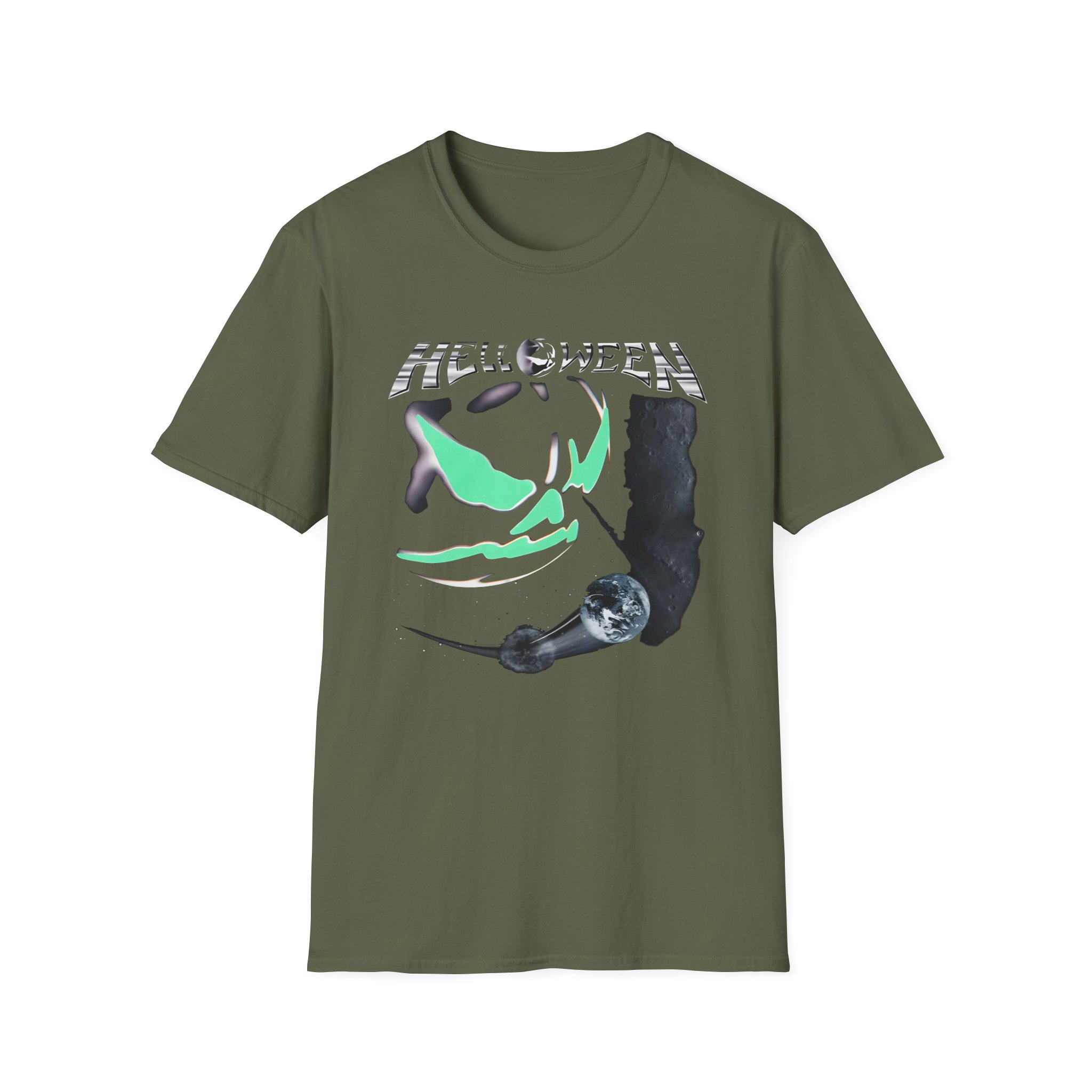 Helloween the Dark Ride Glow in the Dark Unisex Softstyle T-Shirt