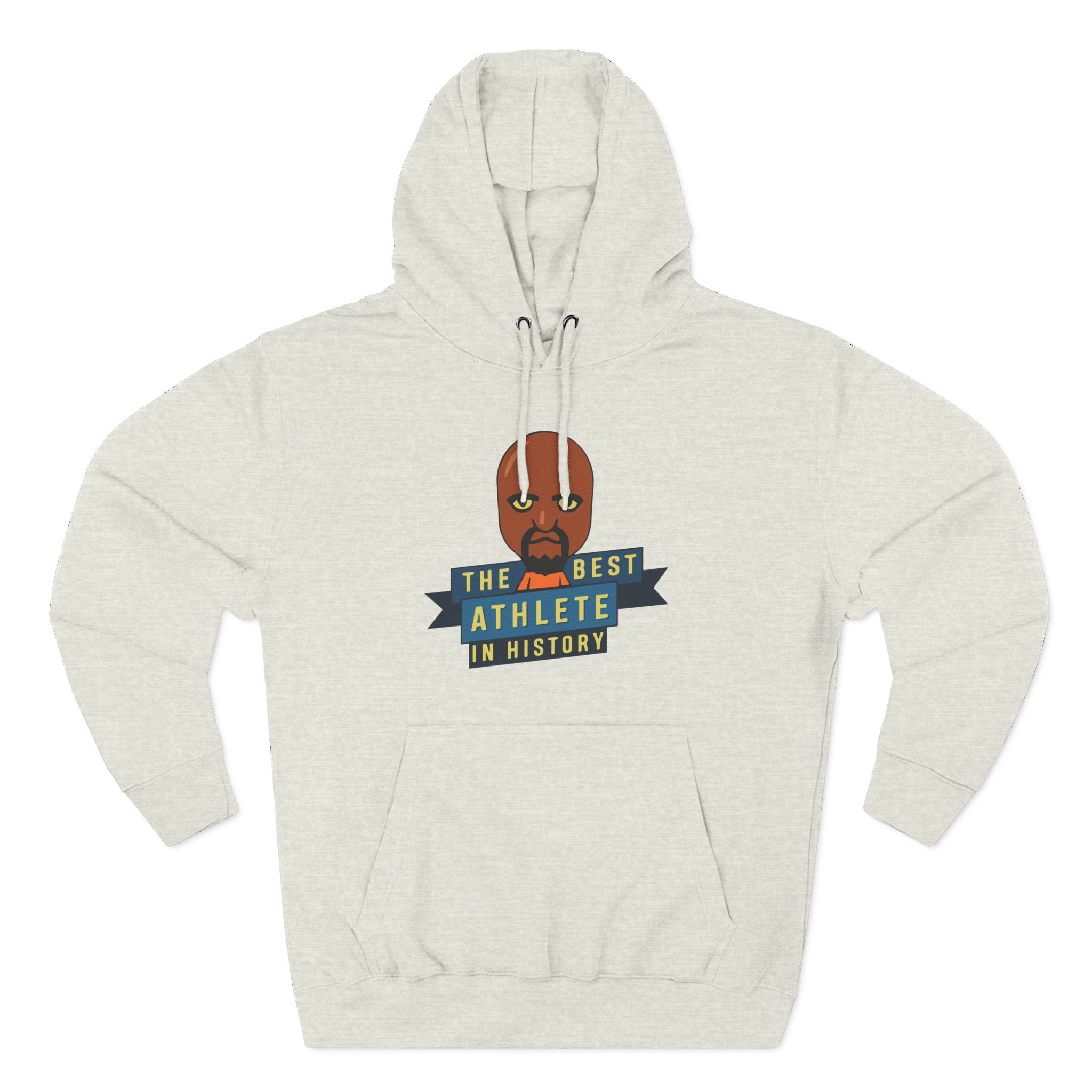 Poofesure the best athlete in history Three-Panel Fleece Hoodie