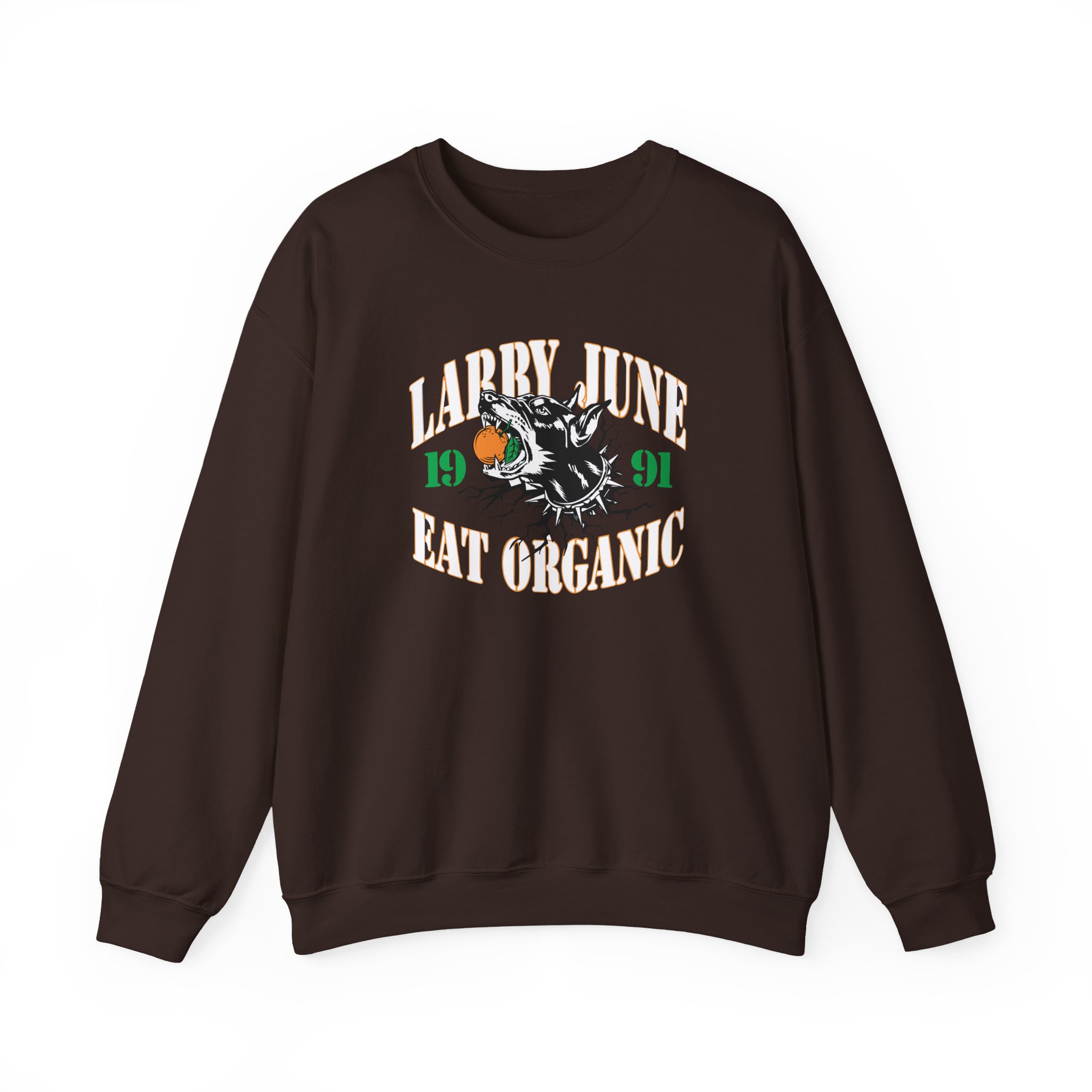 Larry June Eat Organic Unisex Heavy Blendâ„¢ Crewneck Sweatshirt