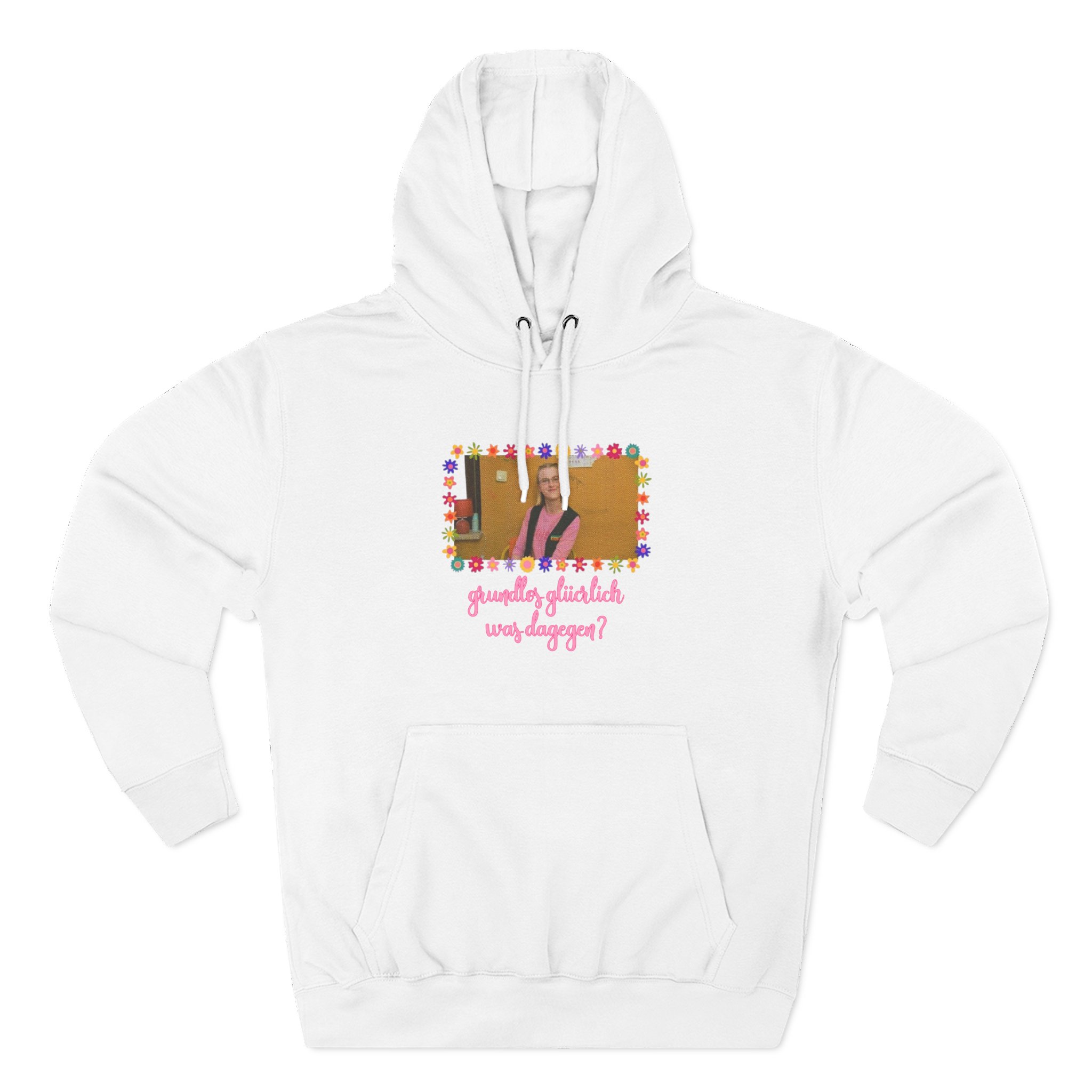 Feinkost Kolinski - Grundlos Glücklich Was Dagegen Three-Panel Fleece Hoodie