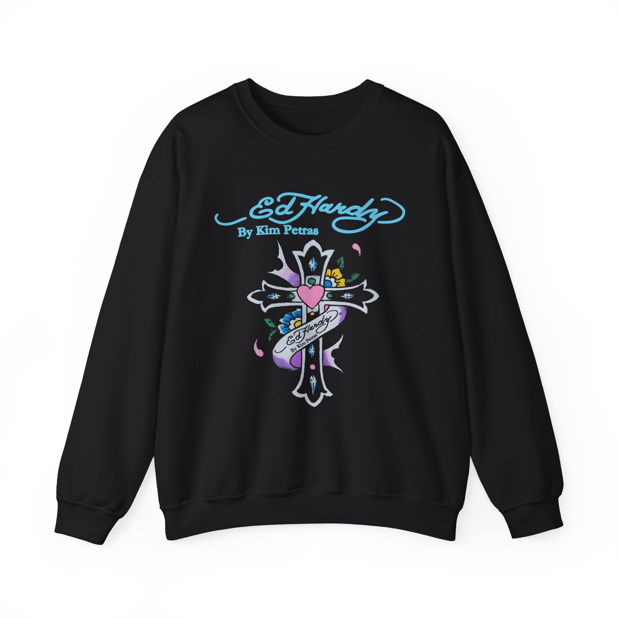 Kim Petras Cross Cut Off Unisex Heavy Blendâ„¢ Crewneck Sweatshirt