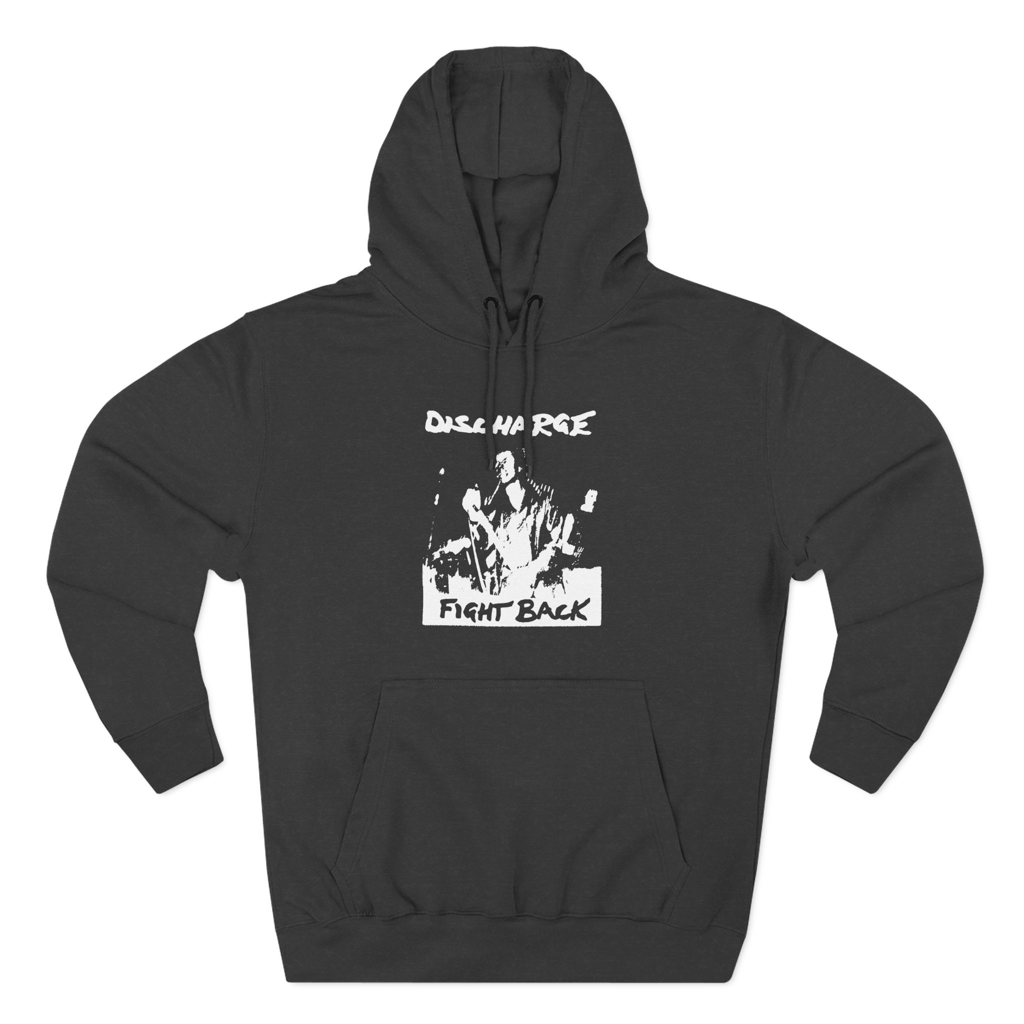 Discharge Fight Back Three-Panel Fleece Hoodie