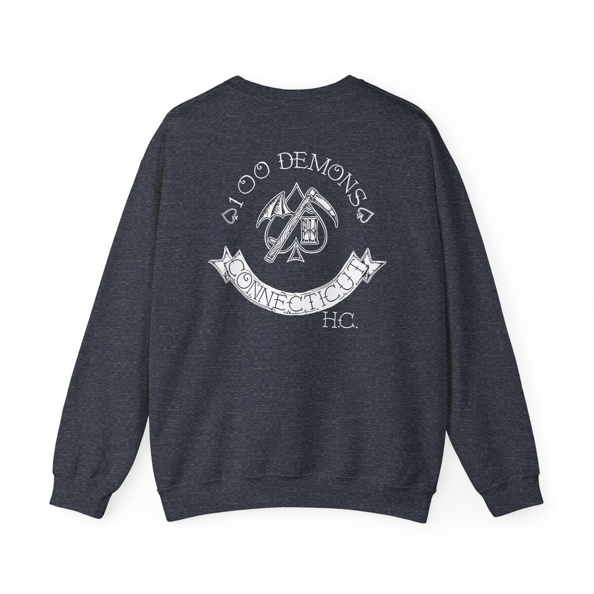 100 Demons Spade Sickle Unisex Heavy Blendâ„¢ Crewneck Sweatshirt