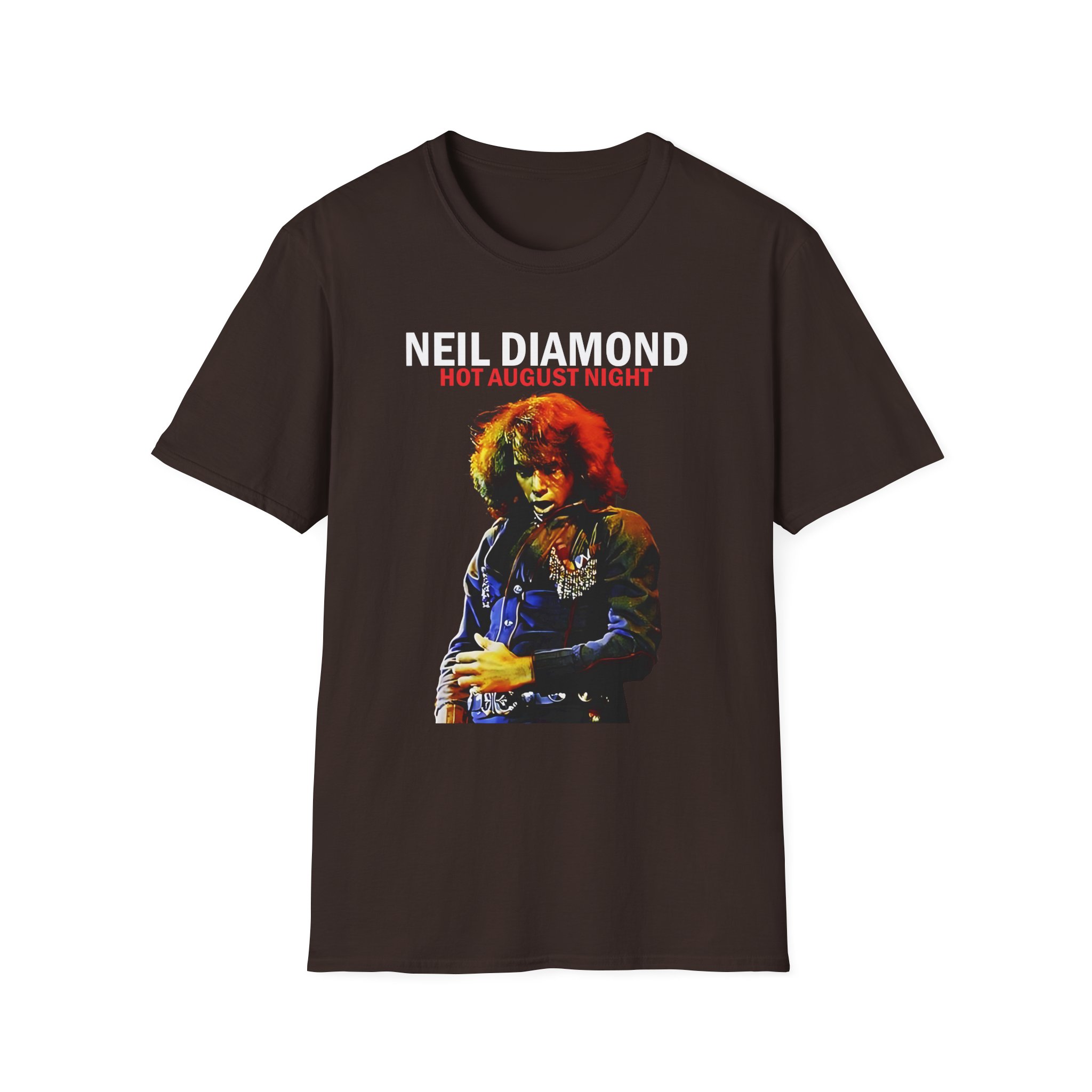 Neil Diamond Hot August Night Album Photo Unisex Softstyle T-Shirt