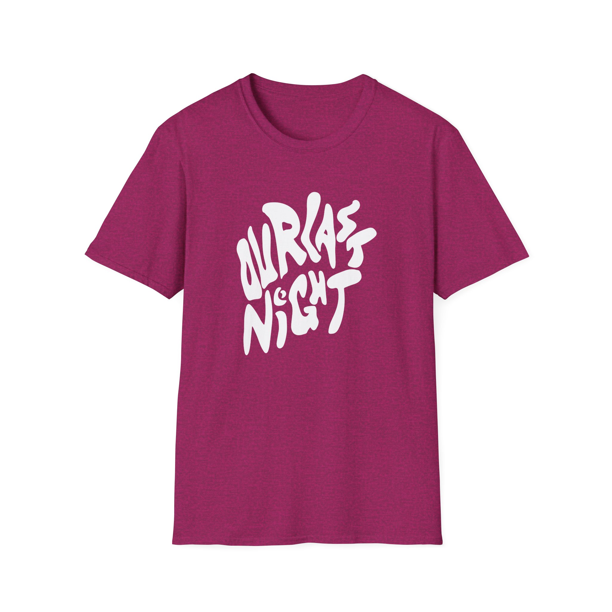 Our Last Night Black Swirl Text Unisex Softstyle T-Shirt