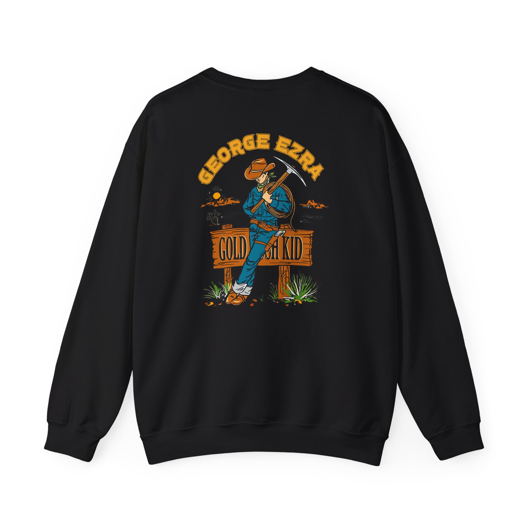 George Ezra Leaning Gold Rush Kid Unisex Heavy Blendâ„¢ Crewneck Sweatshirt