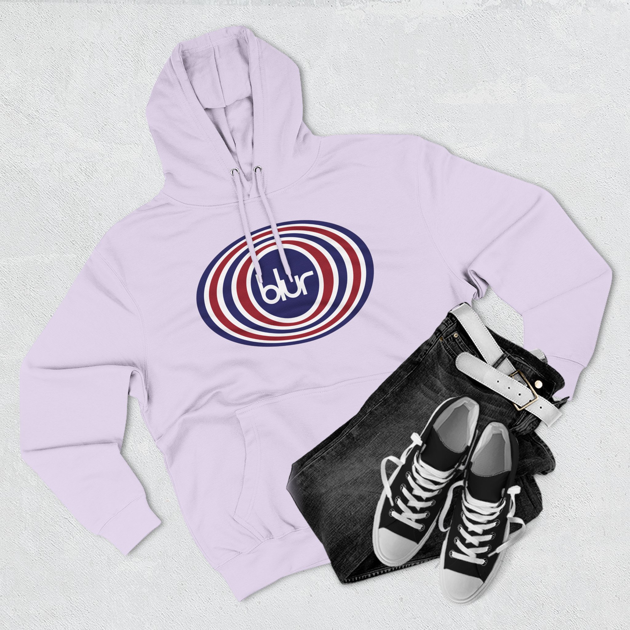 Blur Three-Panel Fleece Hoodie