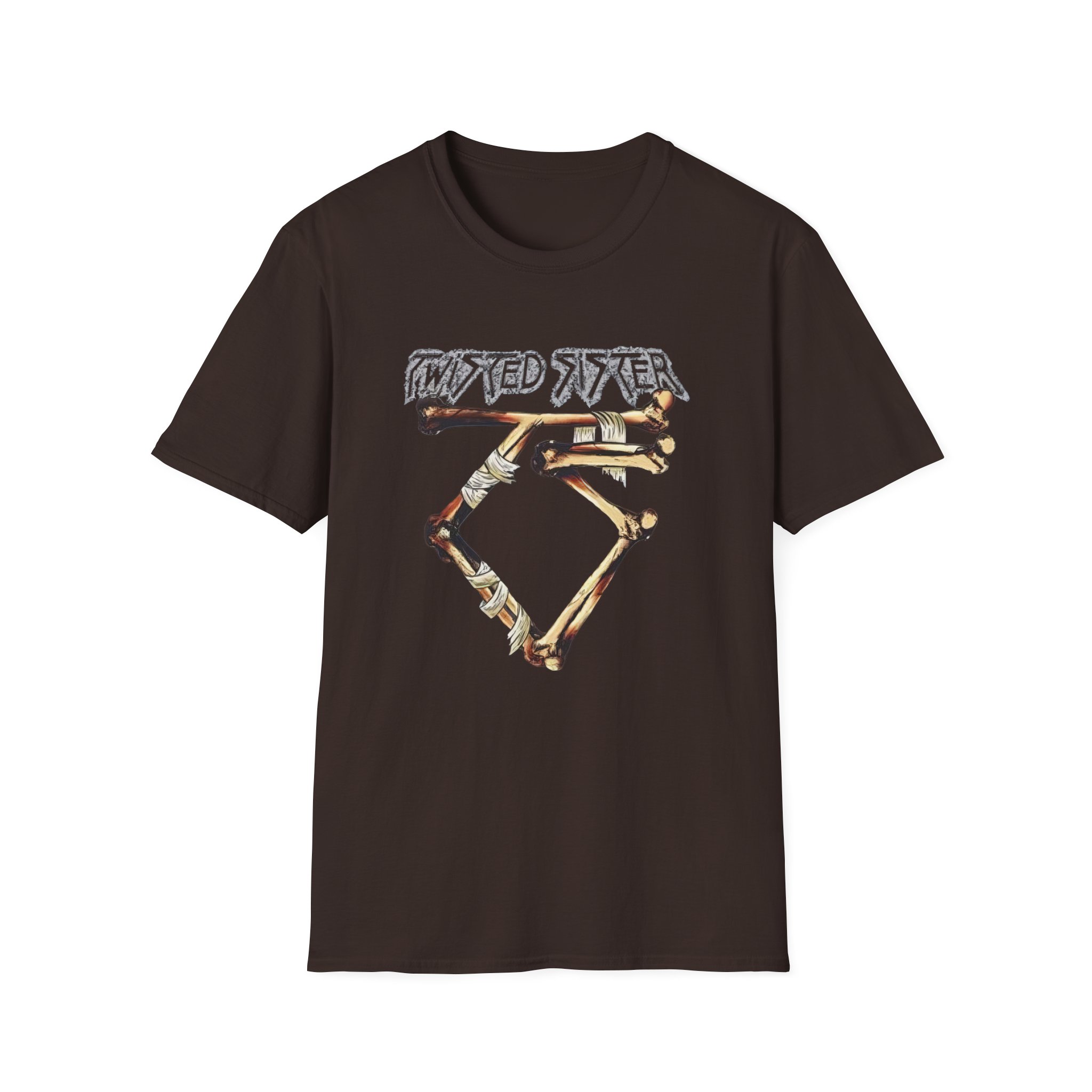 Popfunk Twisted Sister Bone Logo Unisex Softstyle T-Shirt