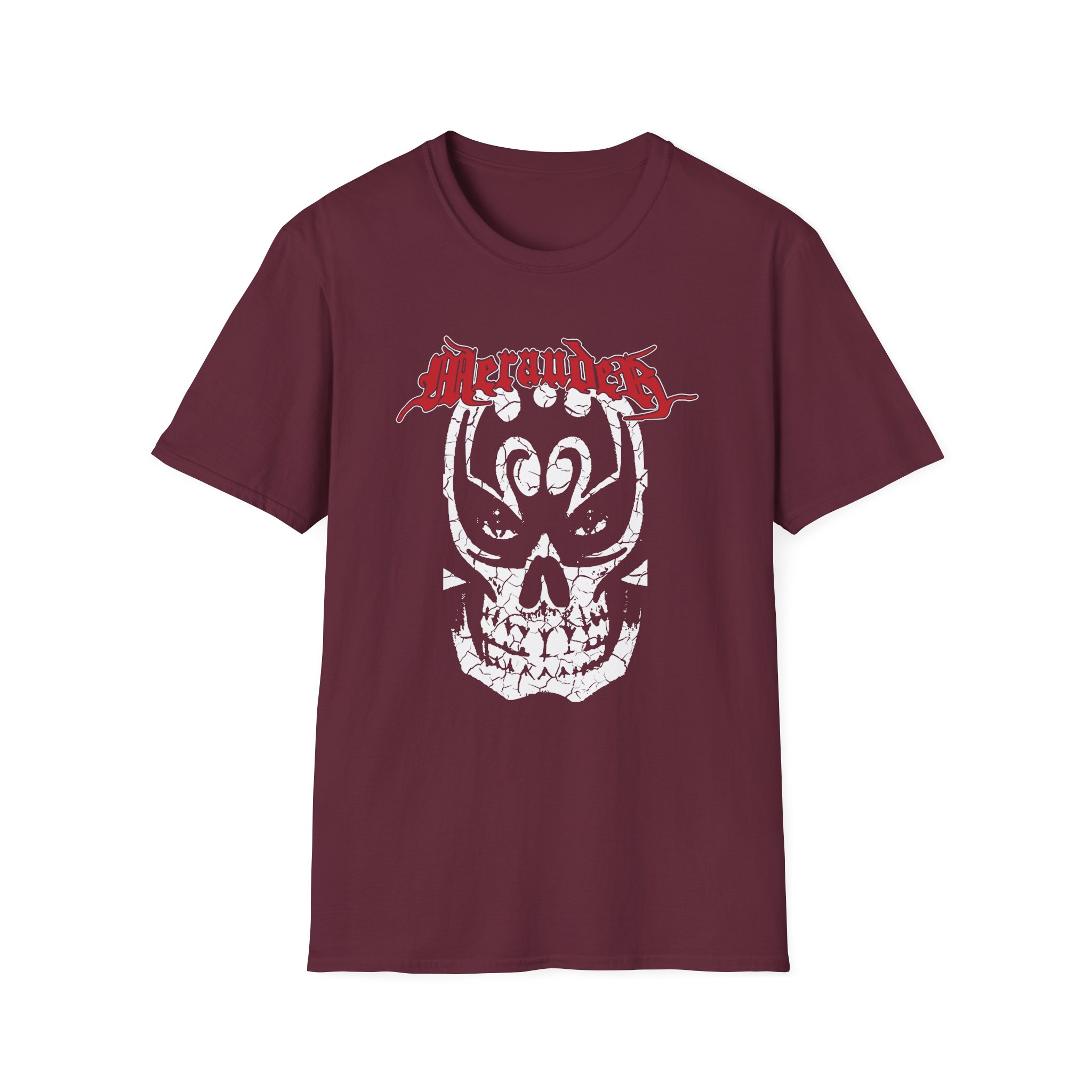 Merauder Cracked Skull Unisex Softstyle T-Shirt