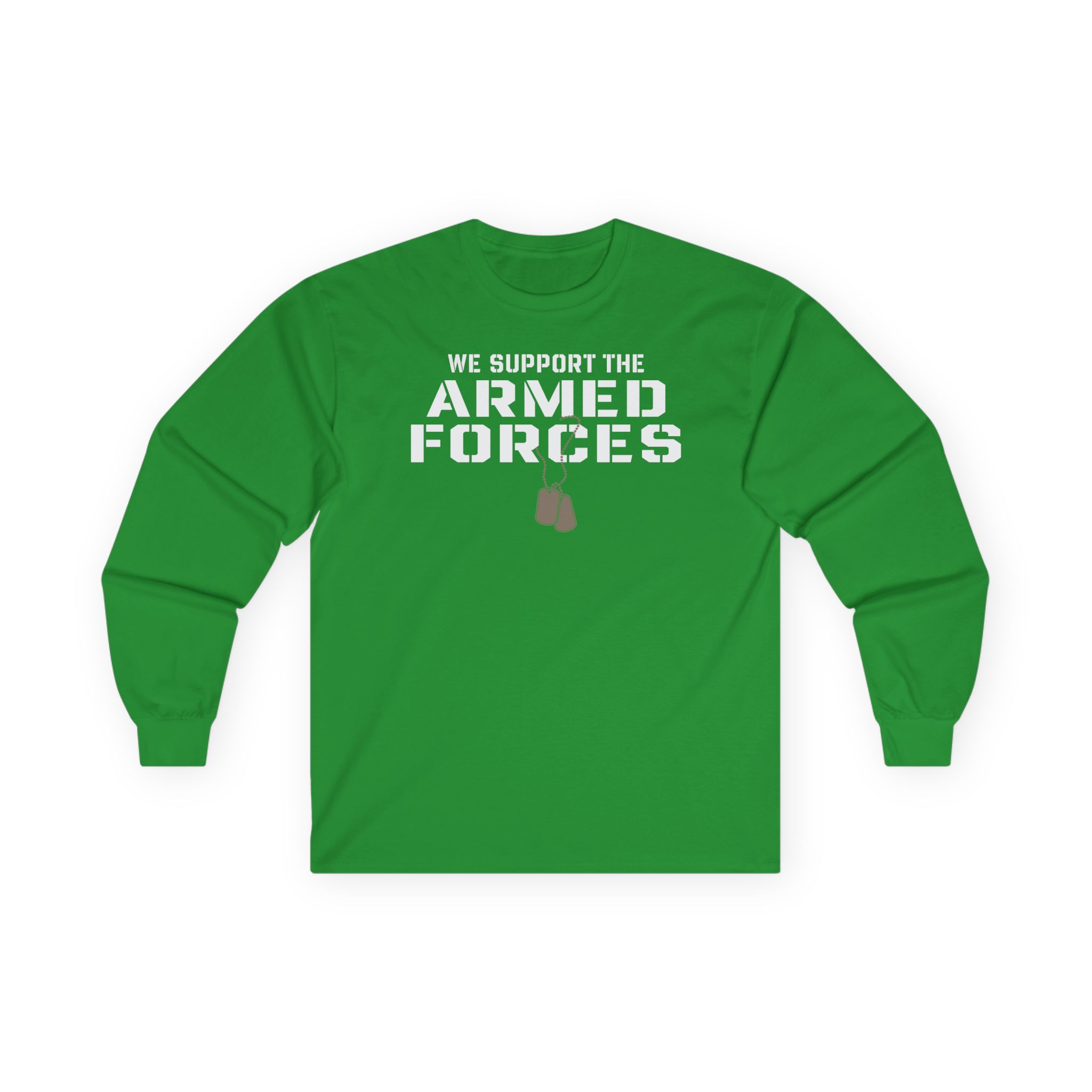 Valuetainment We Support the Armed Forces Unisex Ultra Cotton Long Sleeve Tee