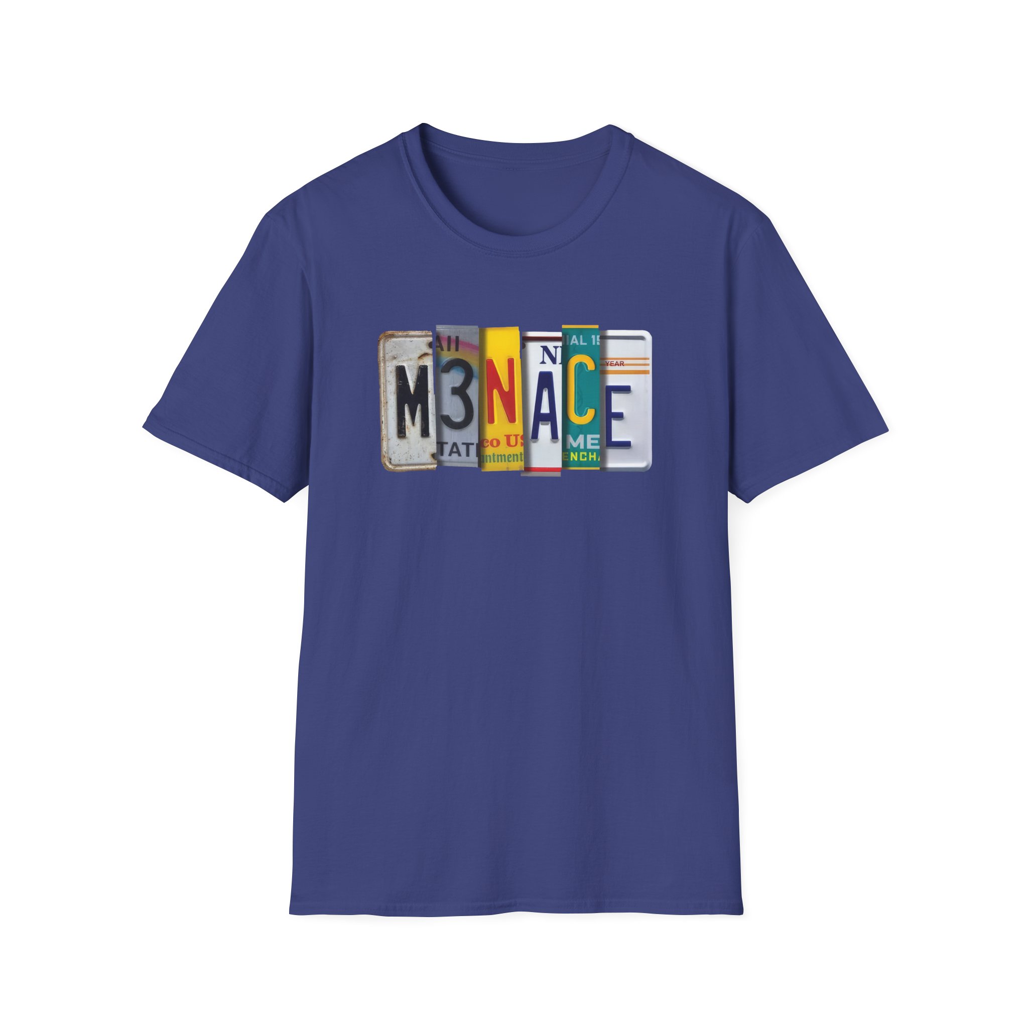 Kanel Joseph Menace License Plate Unisex Softstyle T-Shirt