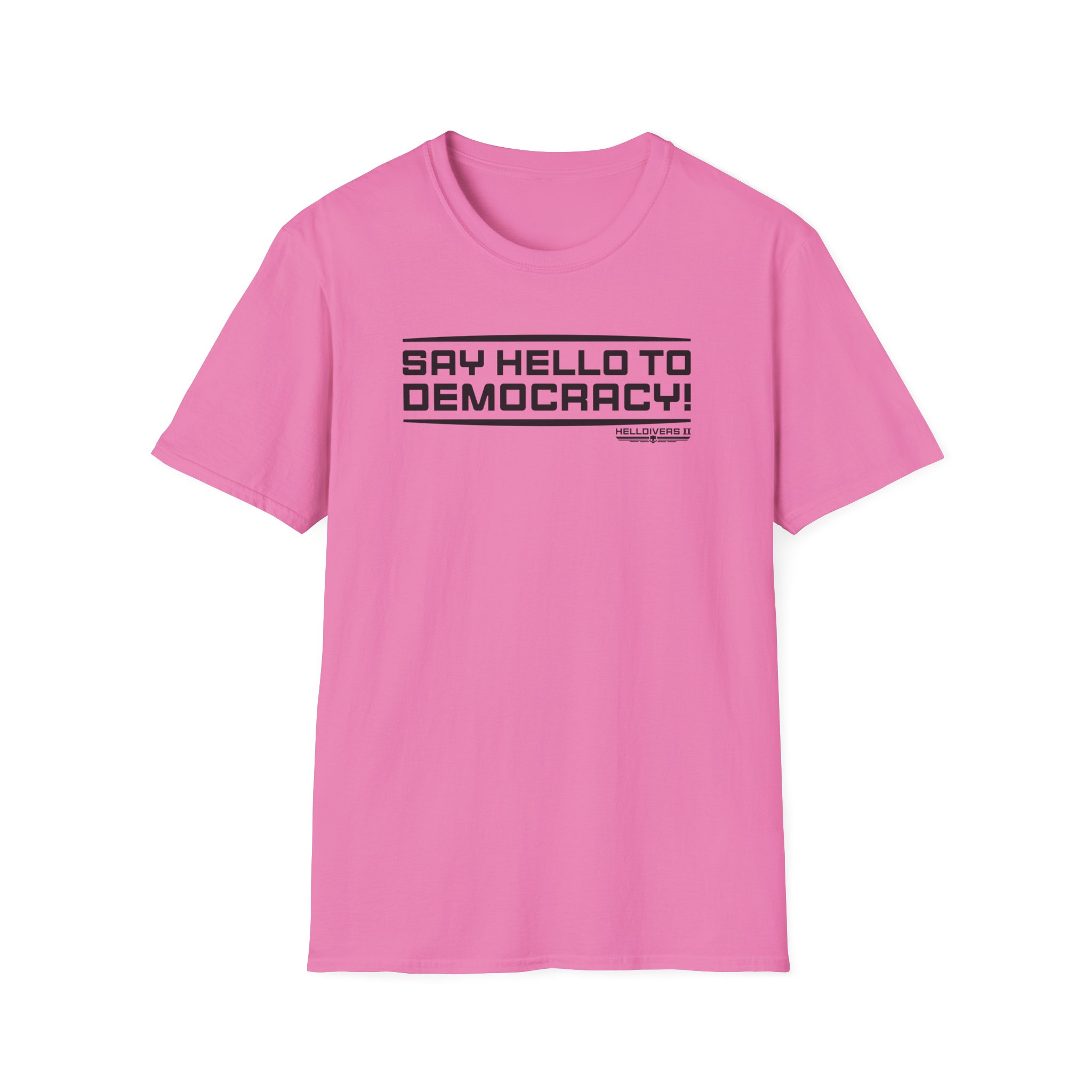 Helldivers Hello to Democracy Unisex Softstyle T-Shirt