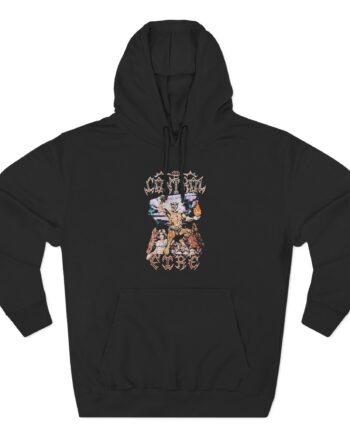 Papa Meat canyon I Control Fire Three-Panel Fleece Hoodie