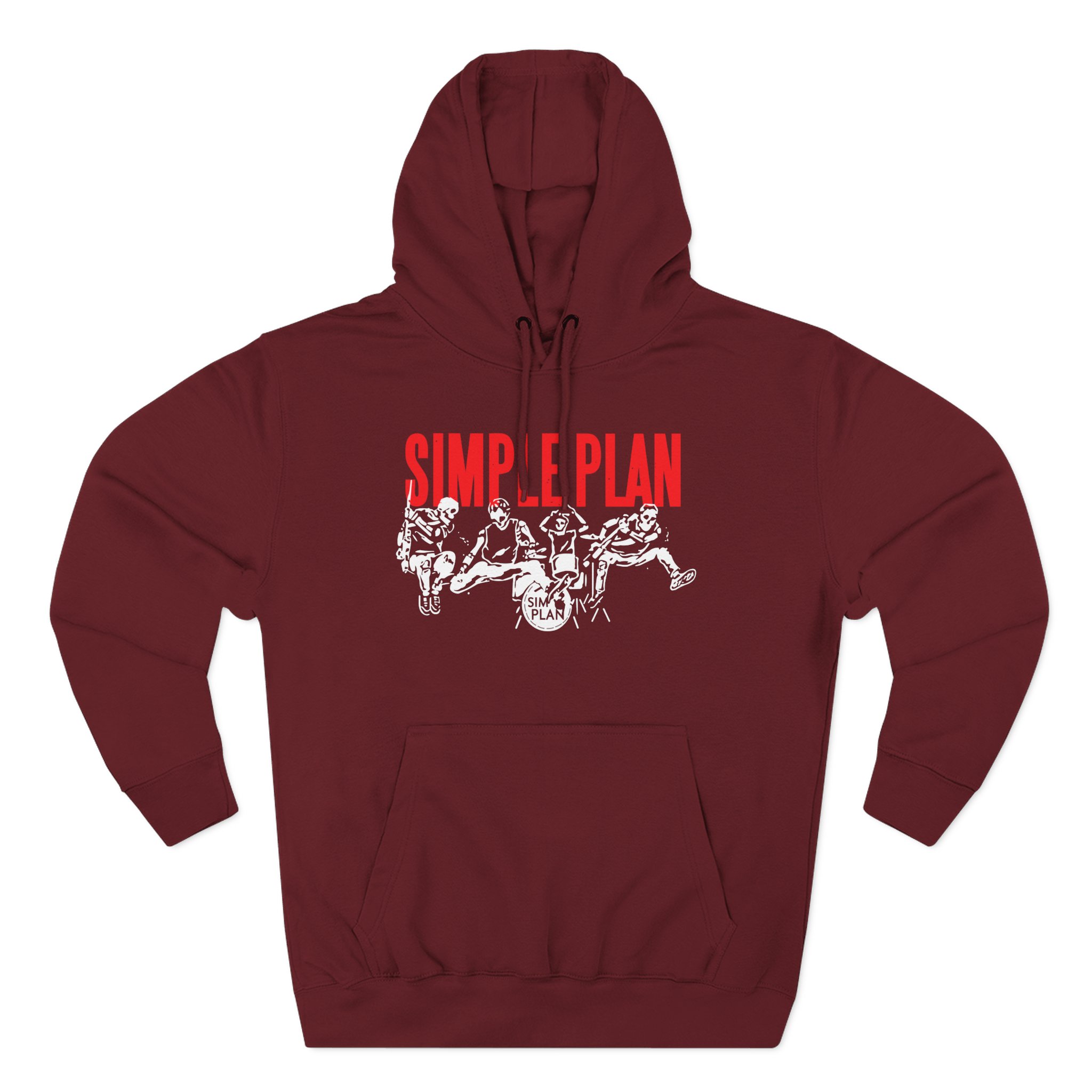 Simple Plan Live Skeleton Three-Panel Fleece Hoodie